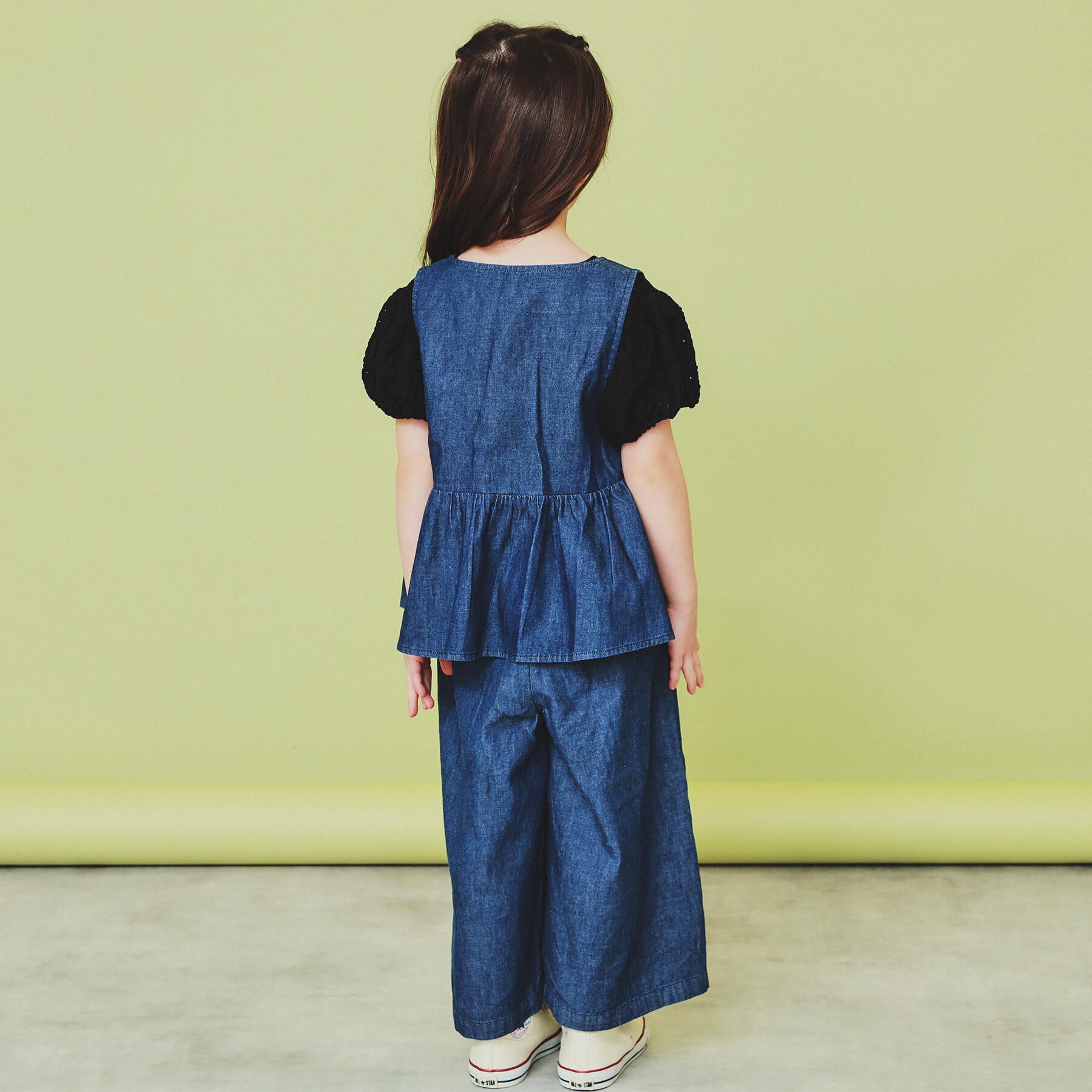 THE SHOP TK「【120-150】デニム＆花柄スカーチョ/ママとおそろい・洗濯機OK」|その他|