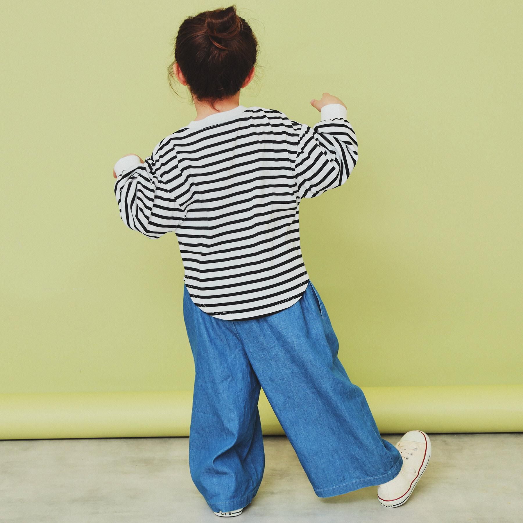 THE SHOP TK「【120-150】デニム＆花柄スカーチョ/ママとおそろい・洗濯機OK」|その他|