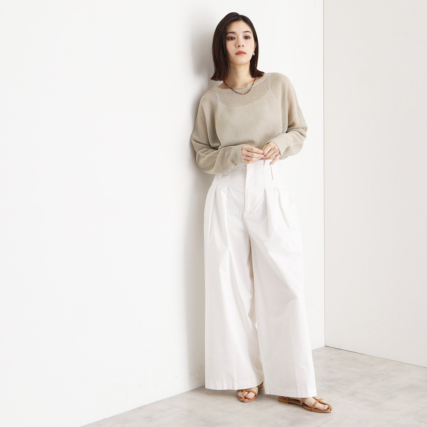 THE SHOP TK「ラメメッシュニット」|ニット・セーター|