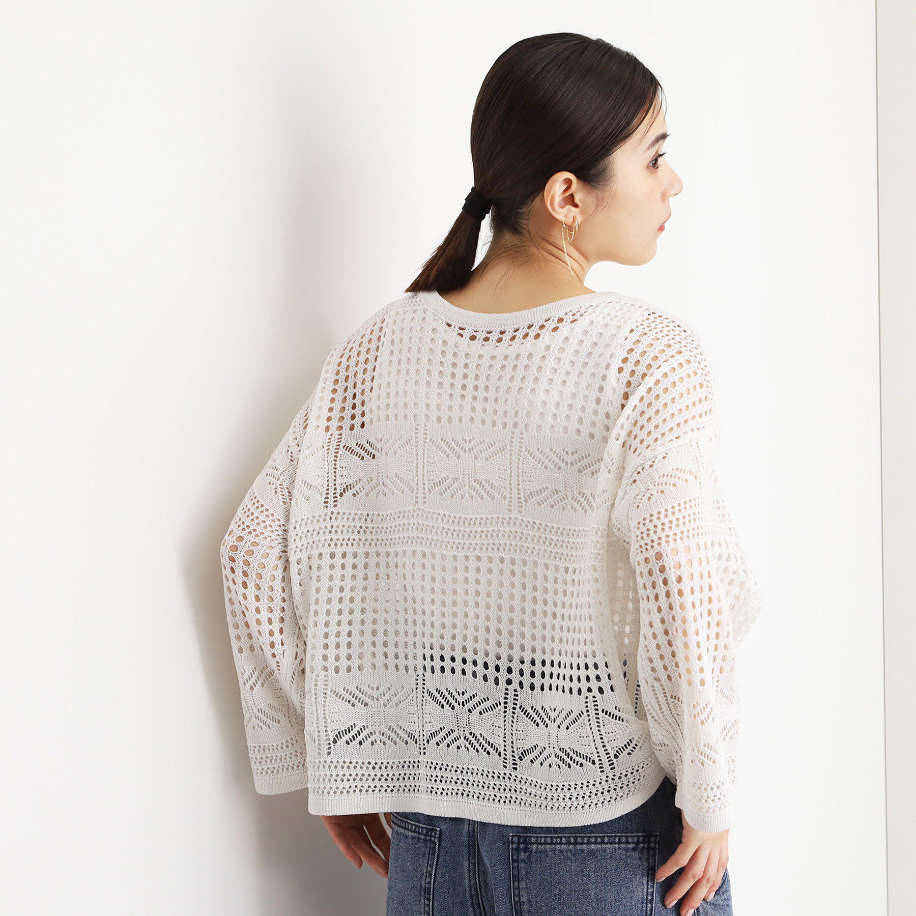 THE SHOP TK「【前後2WAY】タンク付透かし柄ニット/洗える」|その他|