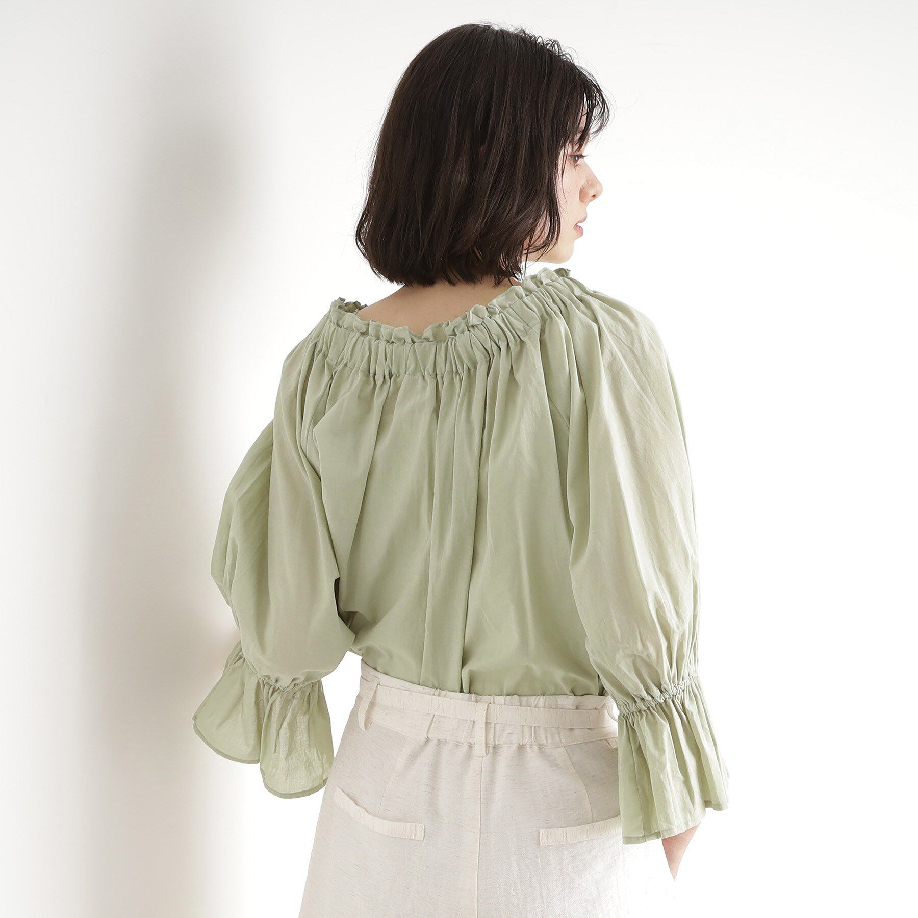 THE SHOP TK「【前後2WAY】ギャザーブラウス/洗濯機OK」|シャツ・ブラウス|