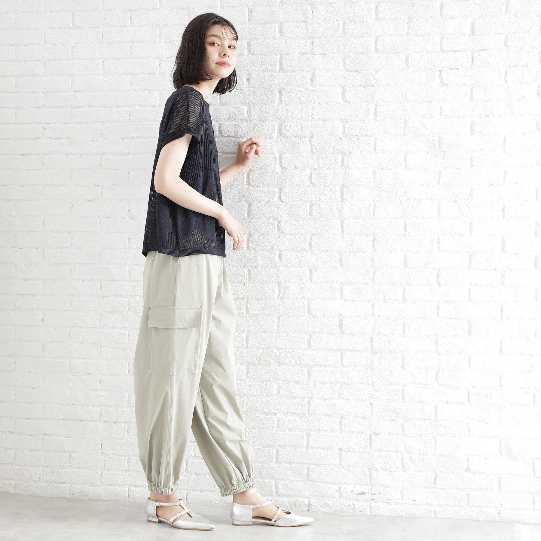 THE SHOP TK「コード刺繍シアーニット【洗える】」|ニット・セーター|