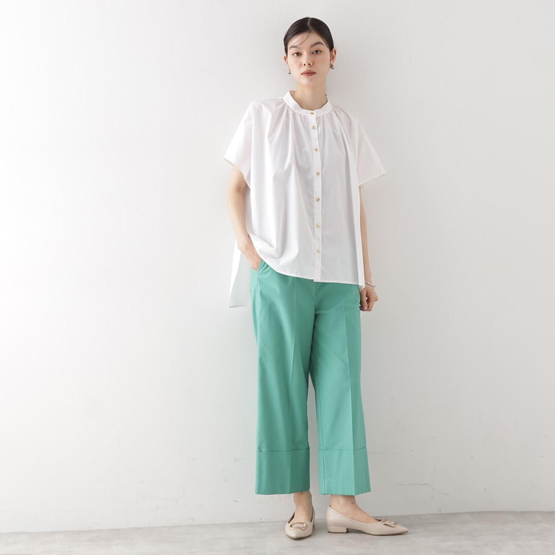 THE SHOP TK「袖ギャザーブラウス【洗濯機OK】」|シャツ・ブラウス|