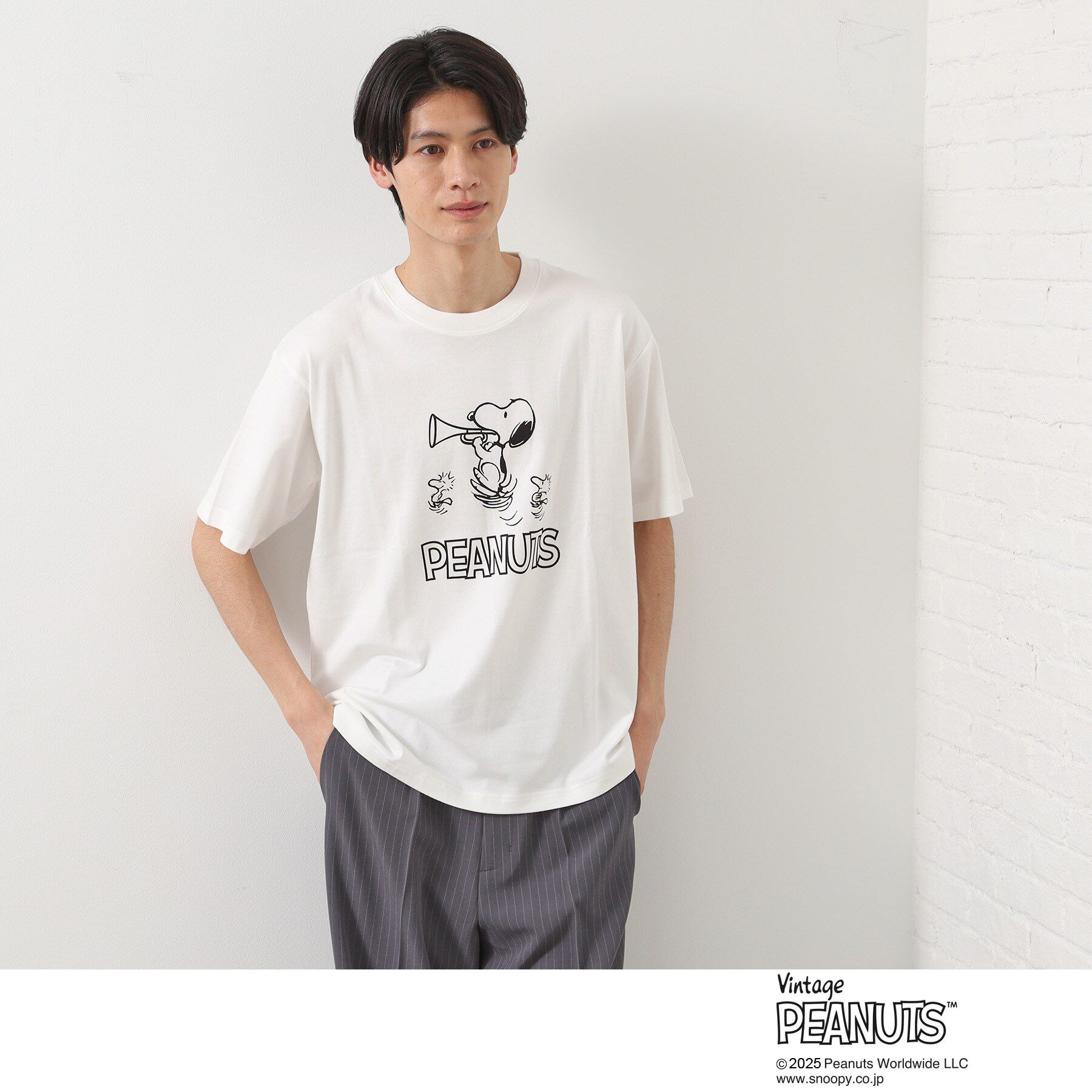 THE SHOP TK「75周年PEANUTSデザイン半袖Tシャツ」|Tシャツ・カットソー|