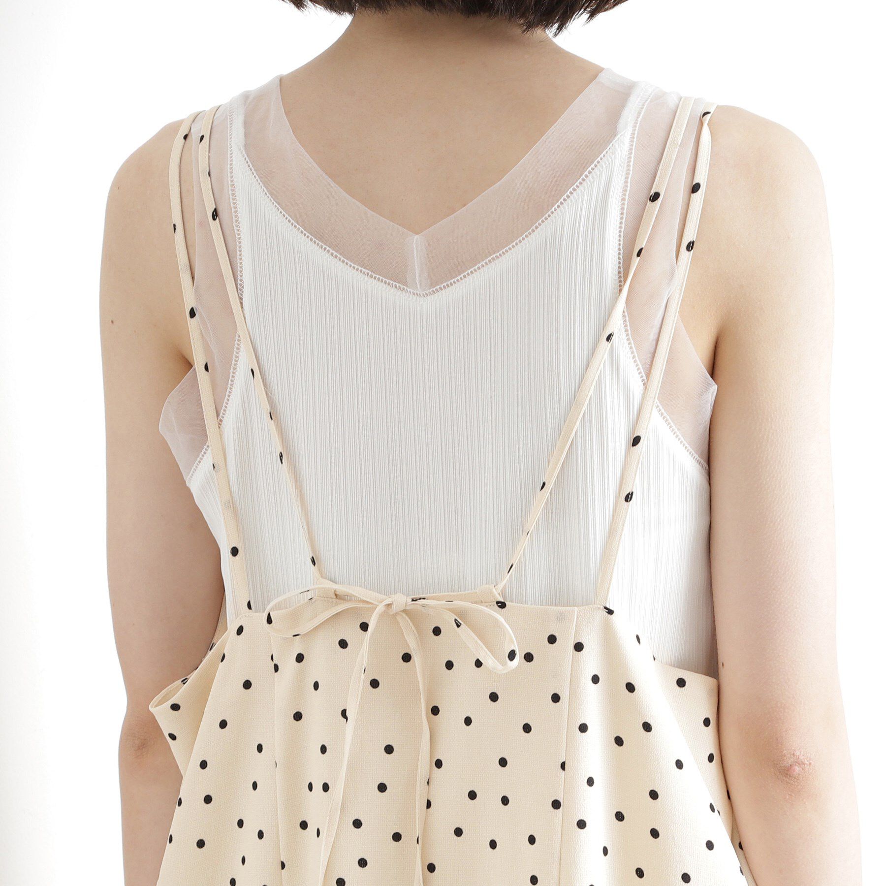 THE SHOP TK「ドット柄キャミワンピース/洗える」|ワンピース|