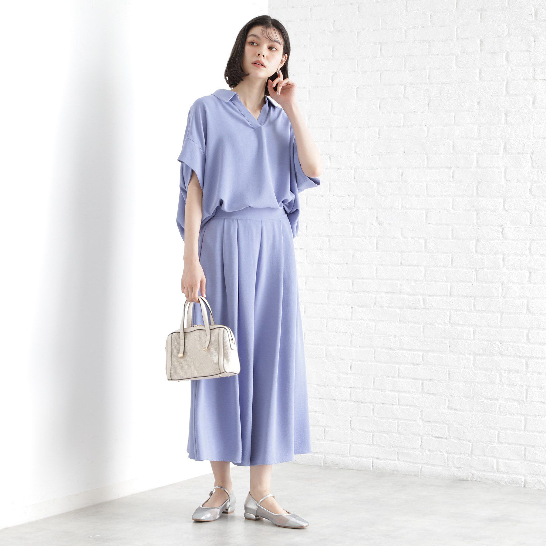 THE SHOP TK「スキッパーシャツ【防シワ/接触冷感/洗濯機OK/セットアップ可】」|シャツ・ブラウス|