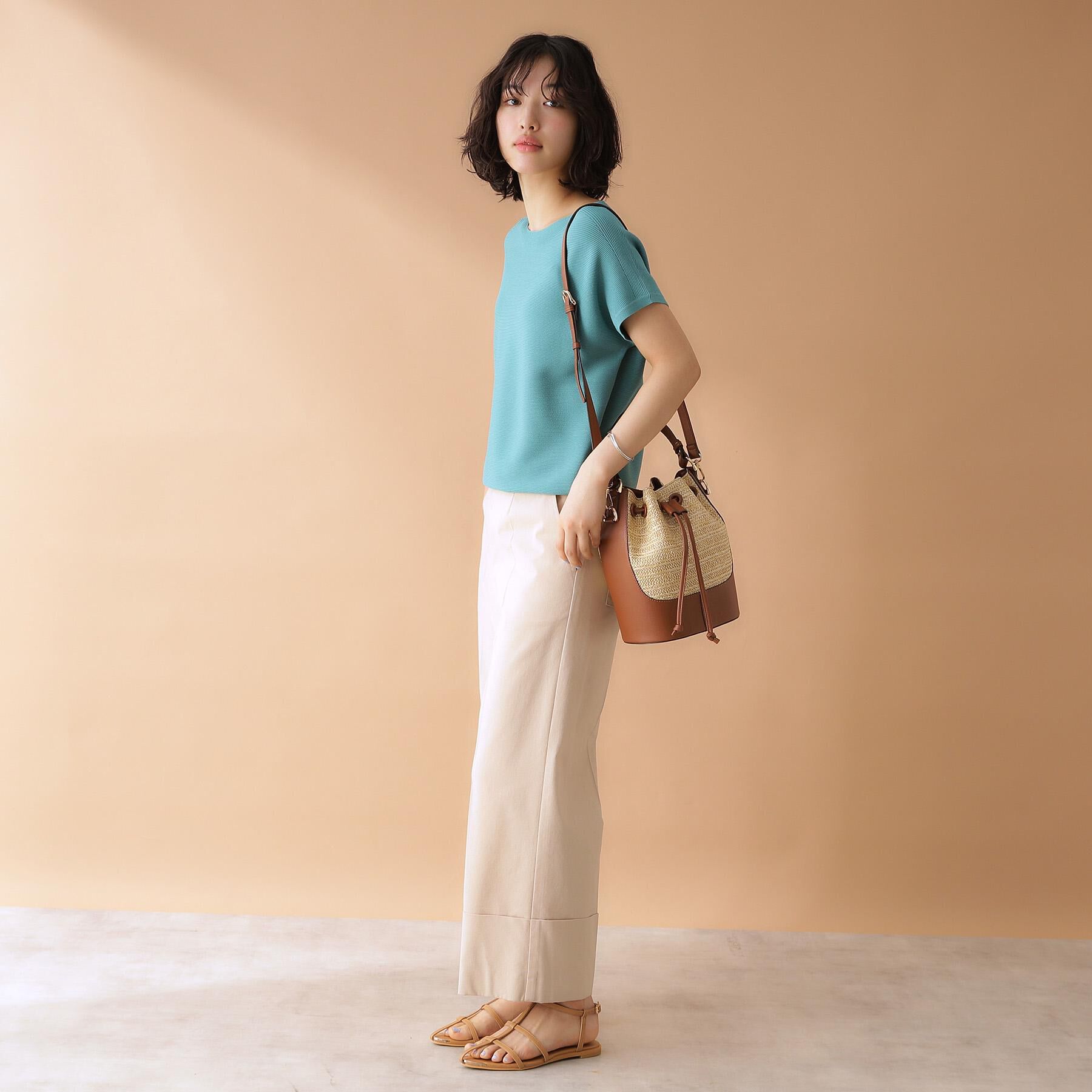 THE SHOP TK「麻混ワイドパンツ【洗える】」|その他|