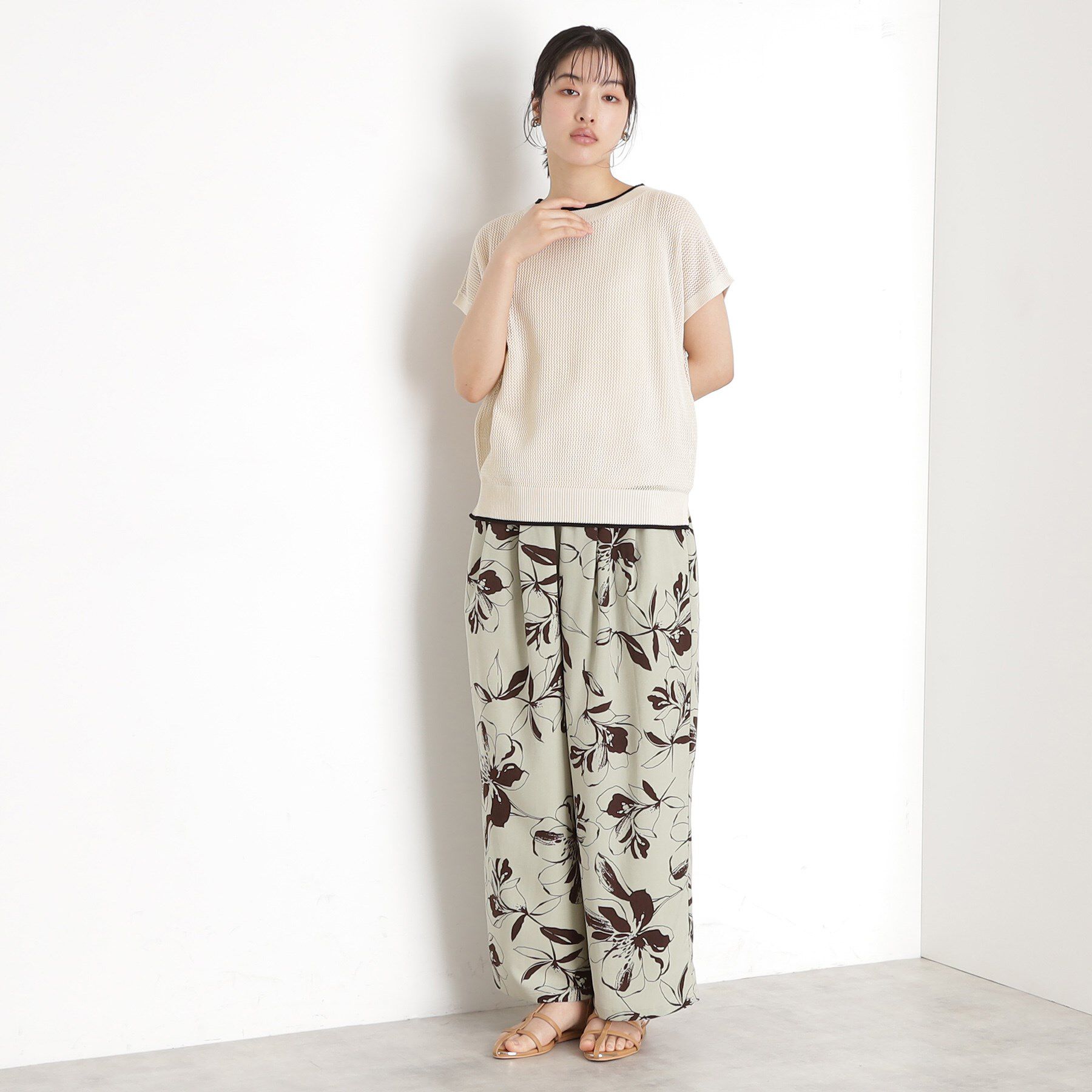 THE SHOP TK「フレンチスリーブメッシュニットタンクセット【洗える】」|その他|