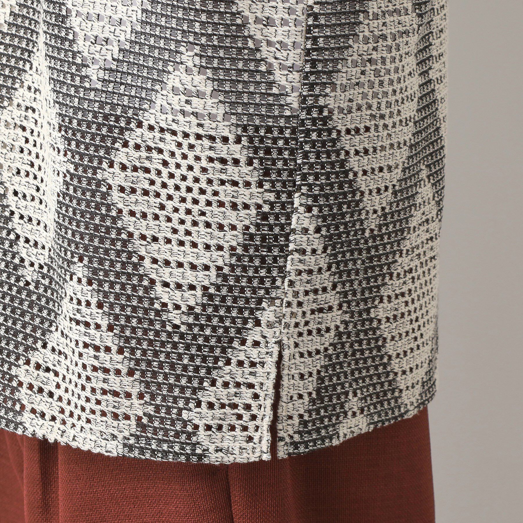 THE SHOP TK「ダイヤ柄プリント半袖シャツ【洗濯機OK/オーバーサイズ】」|シャツ・ブラウス|