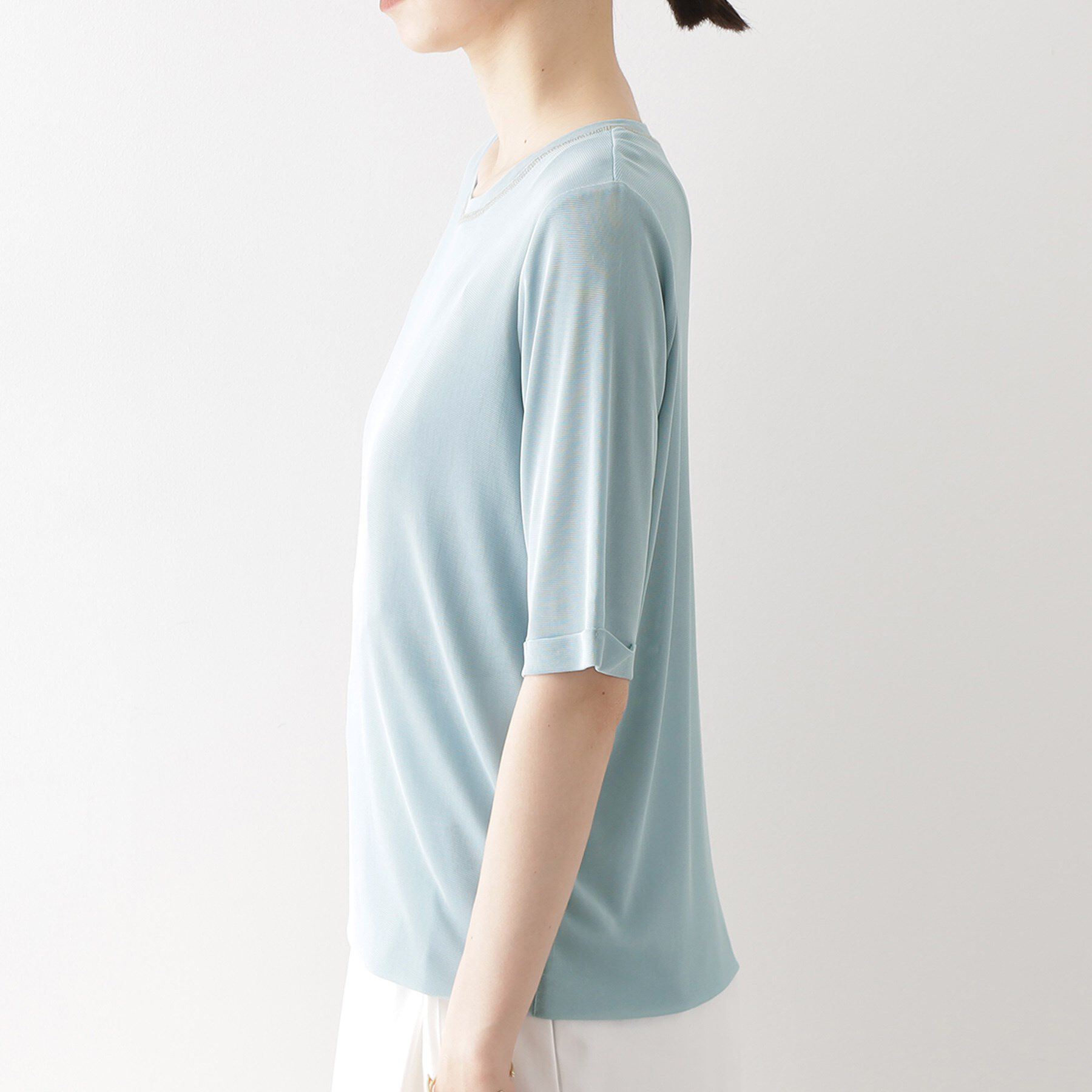 THE SHOP TK「シアーチュールプルオーバー【洗濯機OK】」|Tシャツ・カットソー|