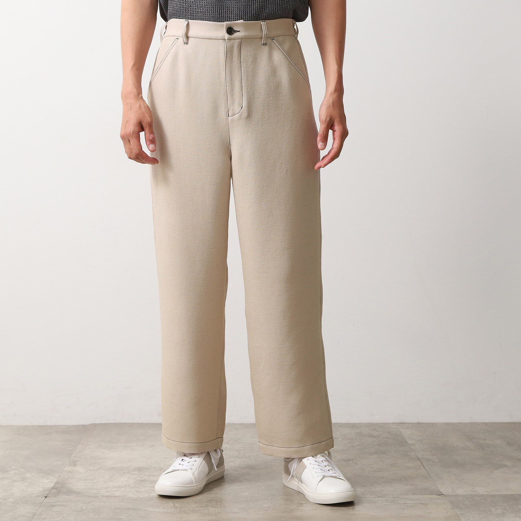 THE SHOP TK「ブッチャー配色ワイドパンツ」|その他|