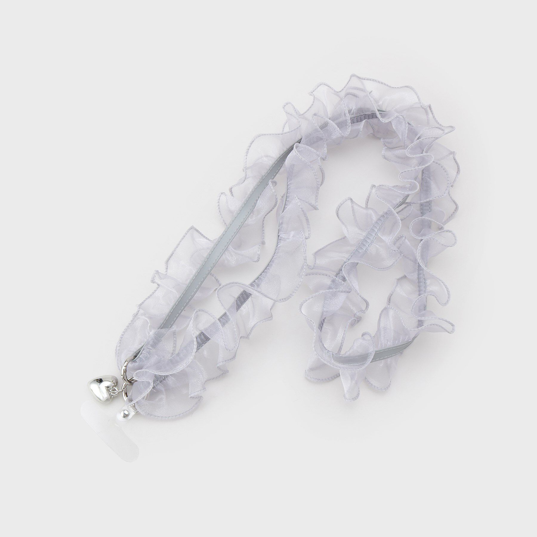 THE SHOP TK「フリルスマホショルダー」|ストラップ|ライトグレー(011