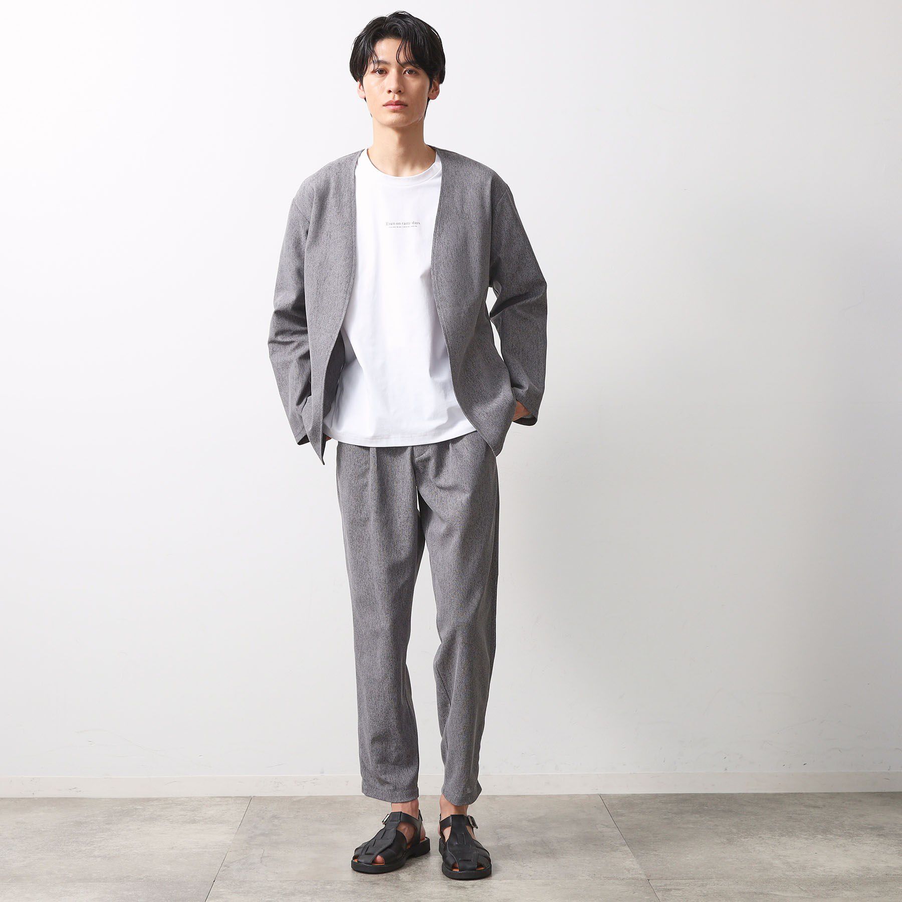 THE SHOP TK「シャリルジャージカーディガン 洗濯機OK/吸水速乾/イージーケア/セットアップ可」|カーディガン|