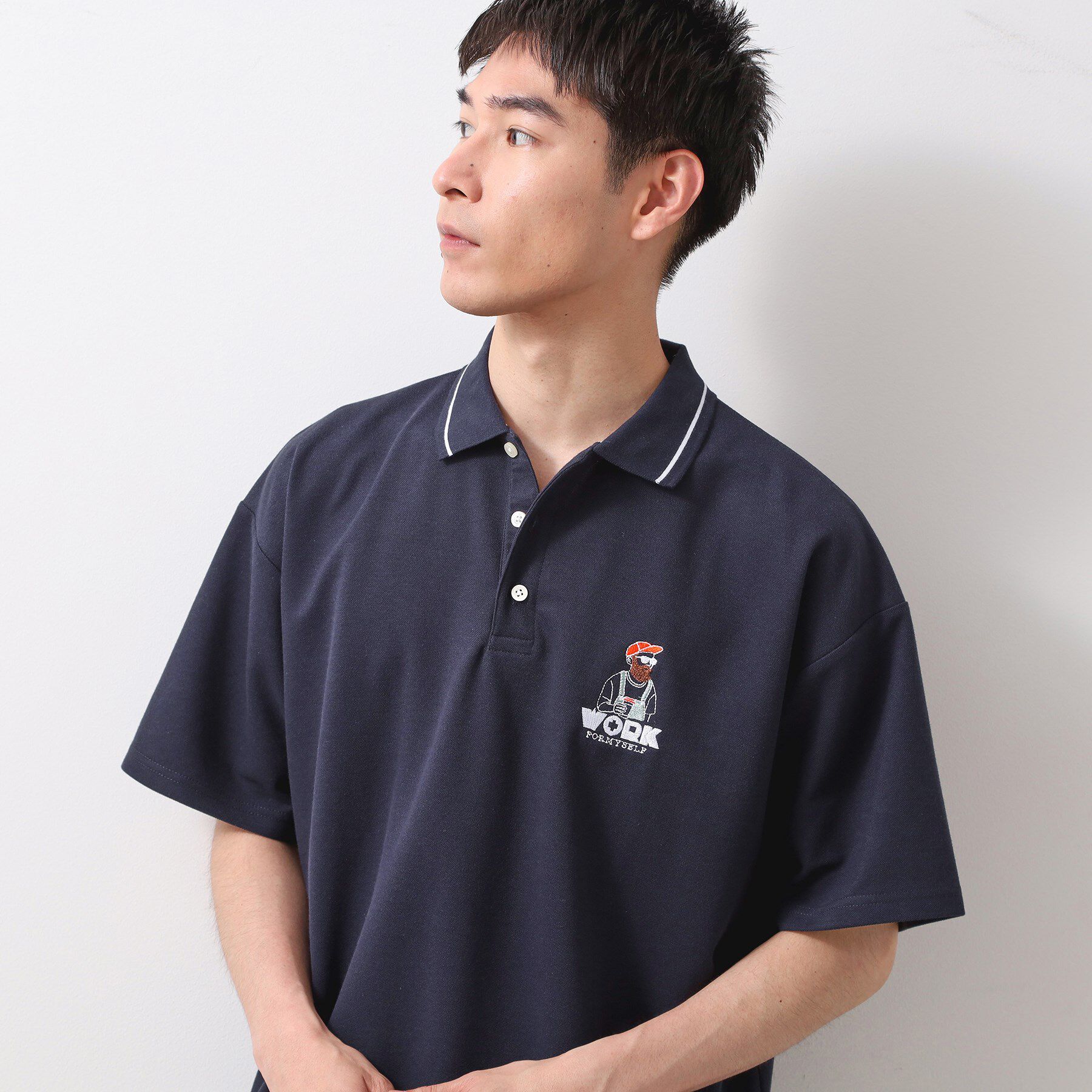 THE SHOP TK「サガラ刺繍半袖ポロシャツ　【洗濯機OK/ユニセックス】」|ポロシャツ|