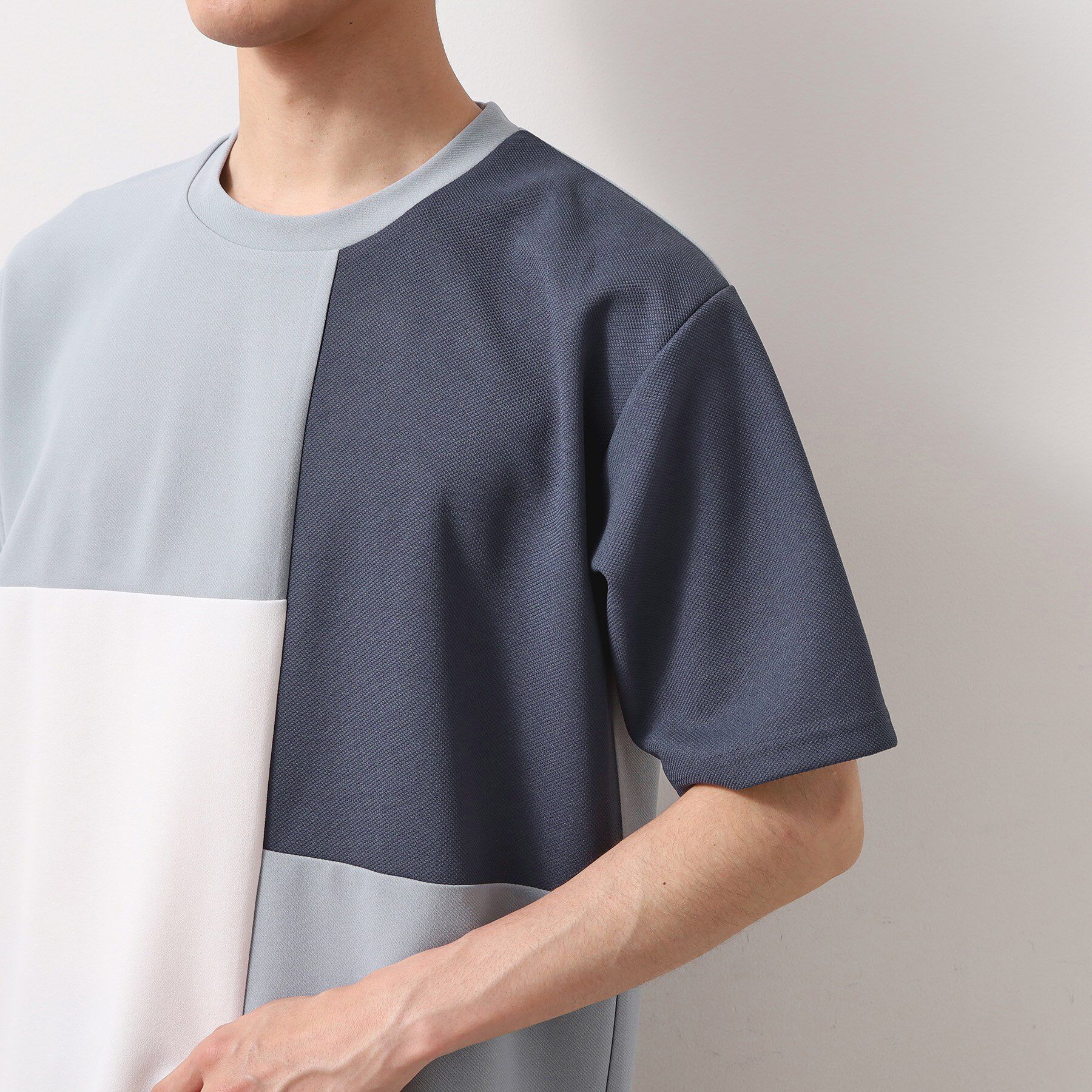 THE SHOP TK「ツイルブロッキング半袖Tシャツ」|Tシャツ・カットソー|