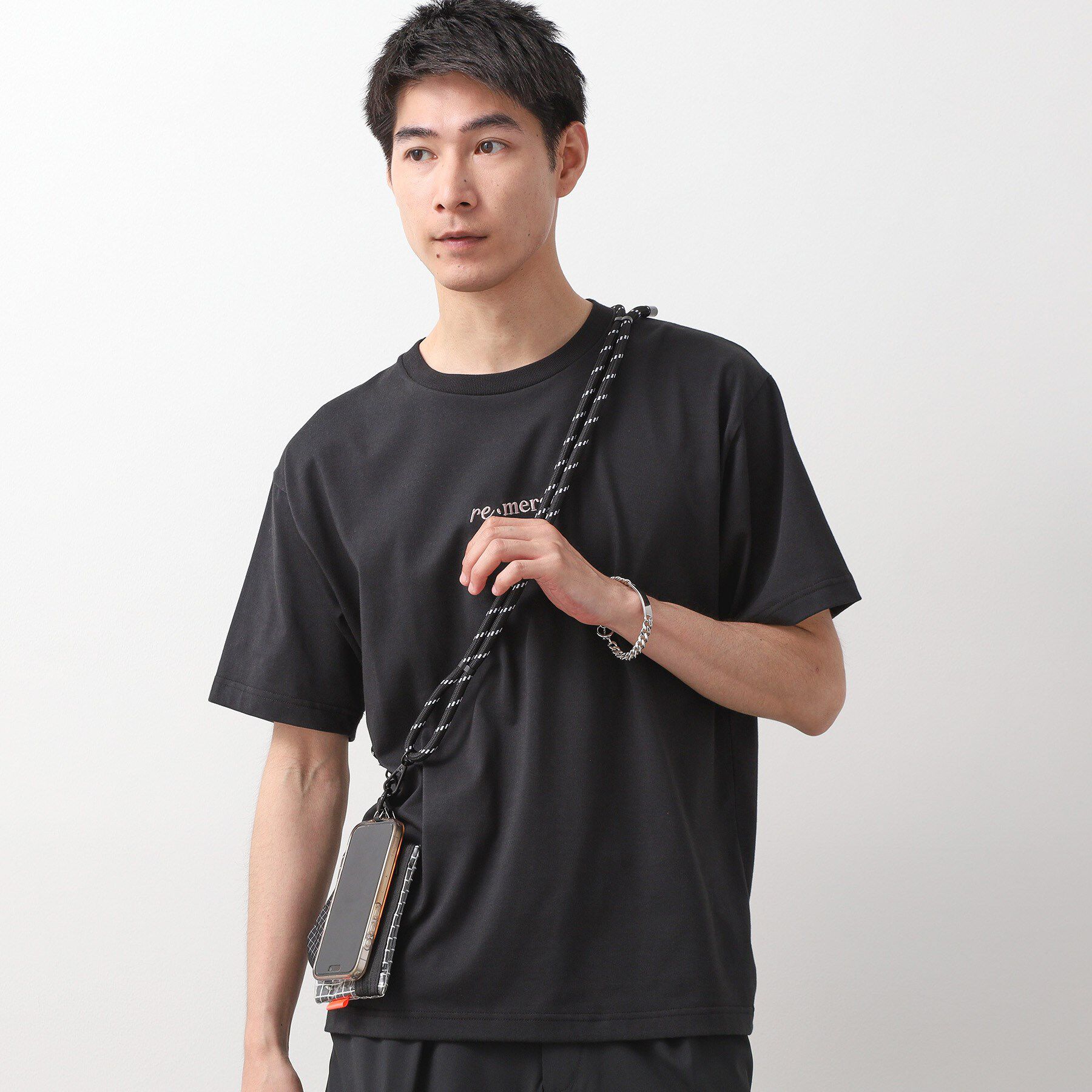 THE SHOP TK「3連ミニショルダーバッグ クリアポーチ＋ミニウォレット＋スマホホルダー【ユニセックス】」|ストラップ|