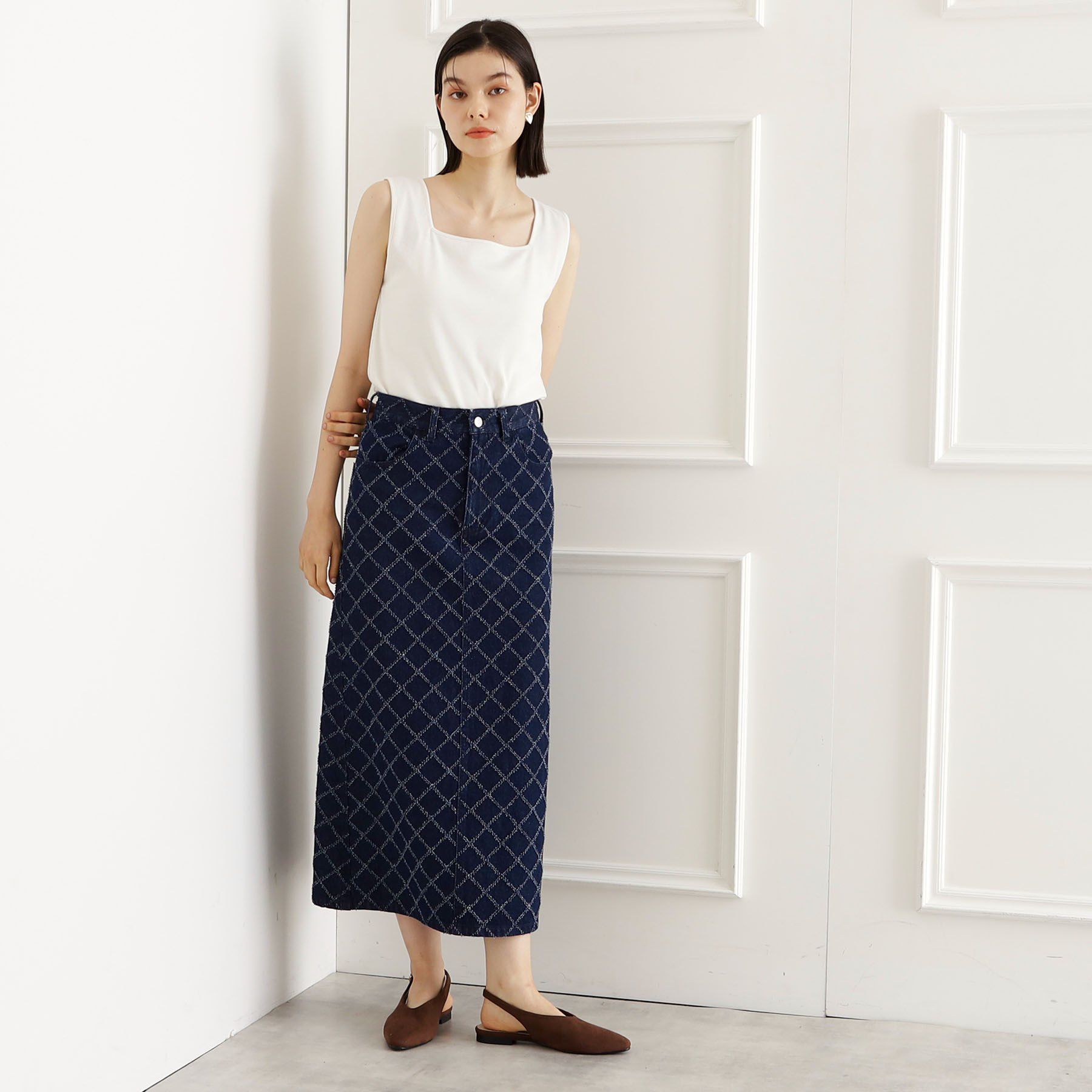 THE SHOP TK「【インナーに最適】2WAYスクエアタンク」|キャミソール|