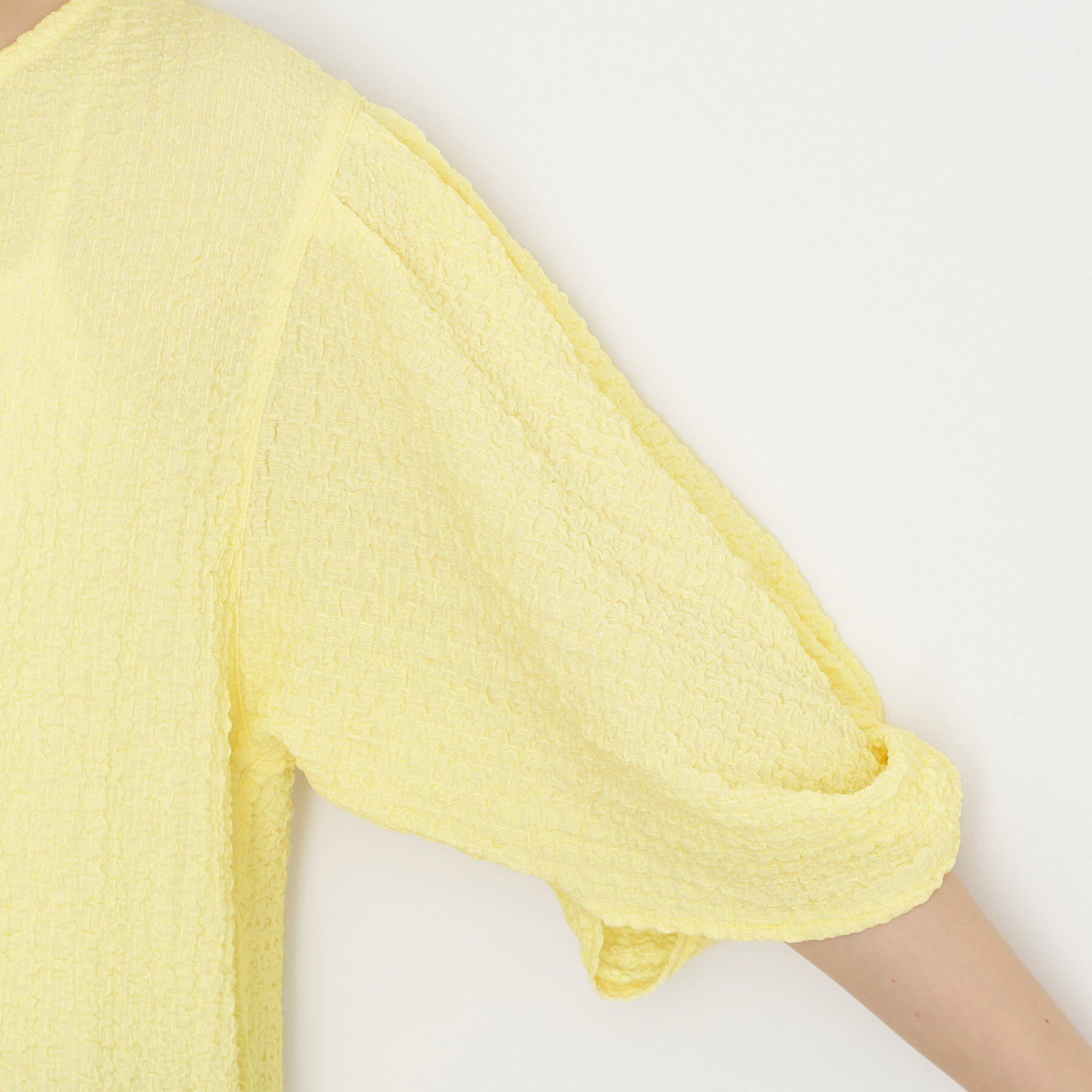 THE SHOP TK「ポコポコ袖タックプルオーバー　体型カバー/洗濯機OK」|Tシャツ・カットソー|