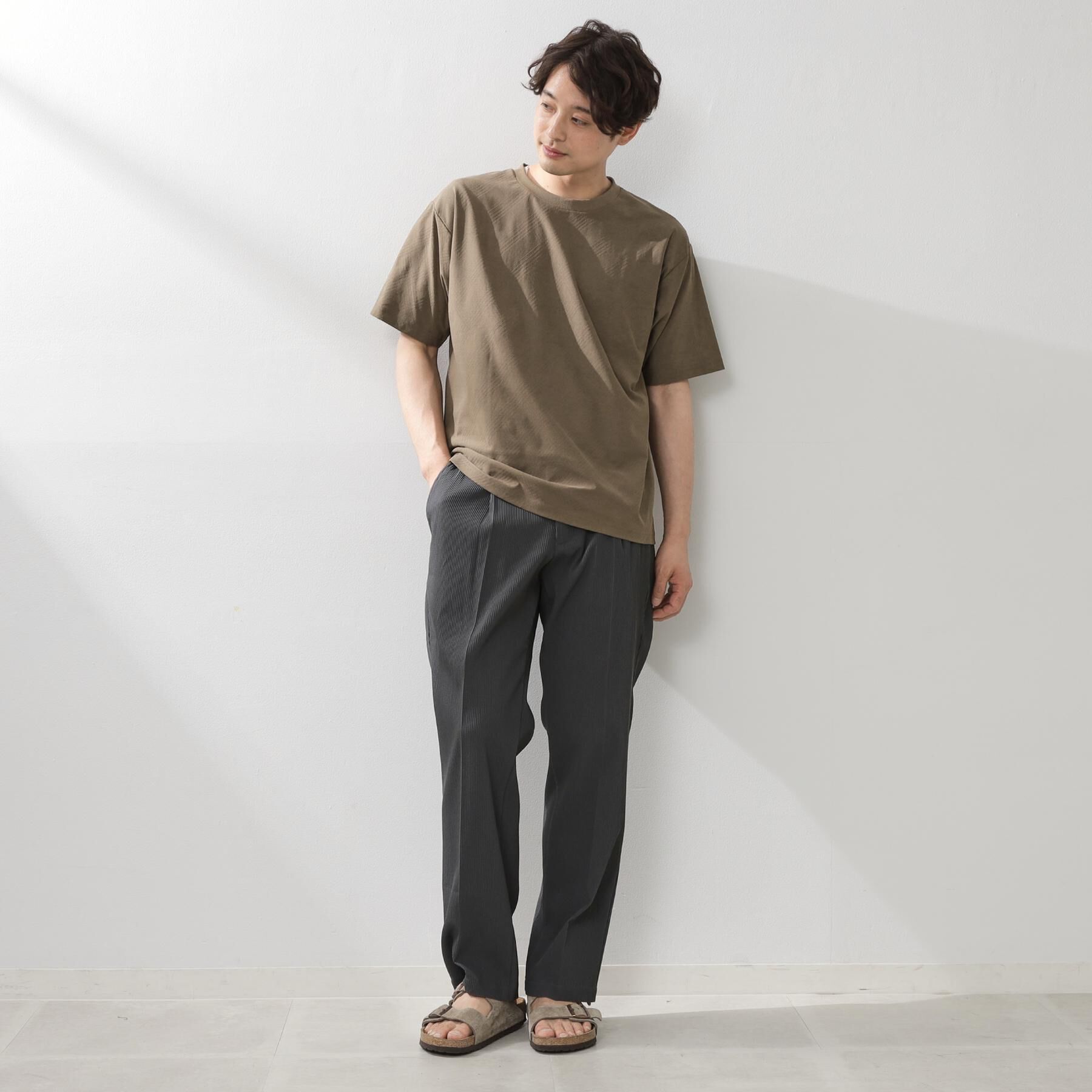 THE SHOP TK「パーフェクテックリンクス半袖Tシャツ 【接触冷感／吸水速乾／UVカット／洗濯機OK】」|Tシャツ・カットソー|