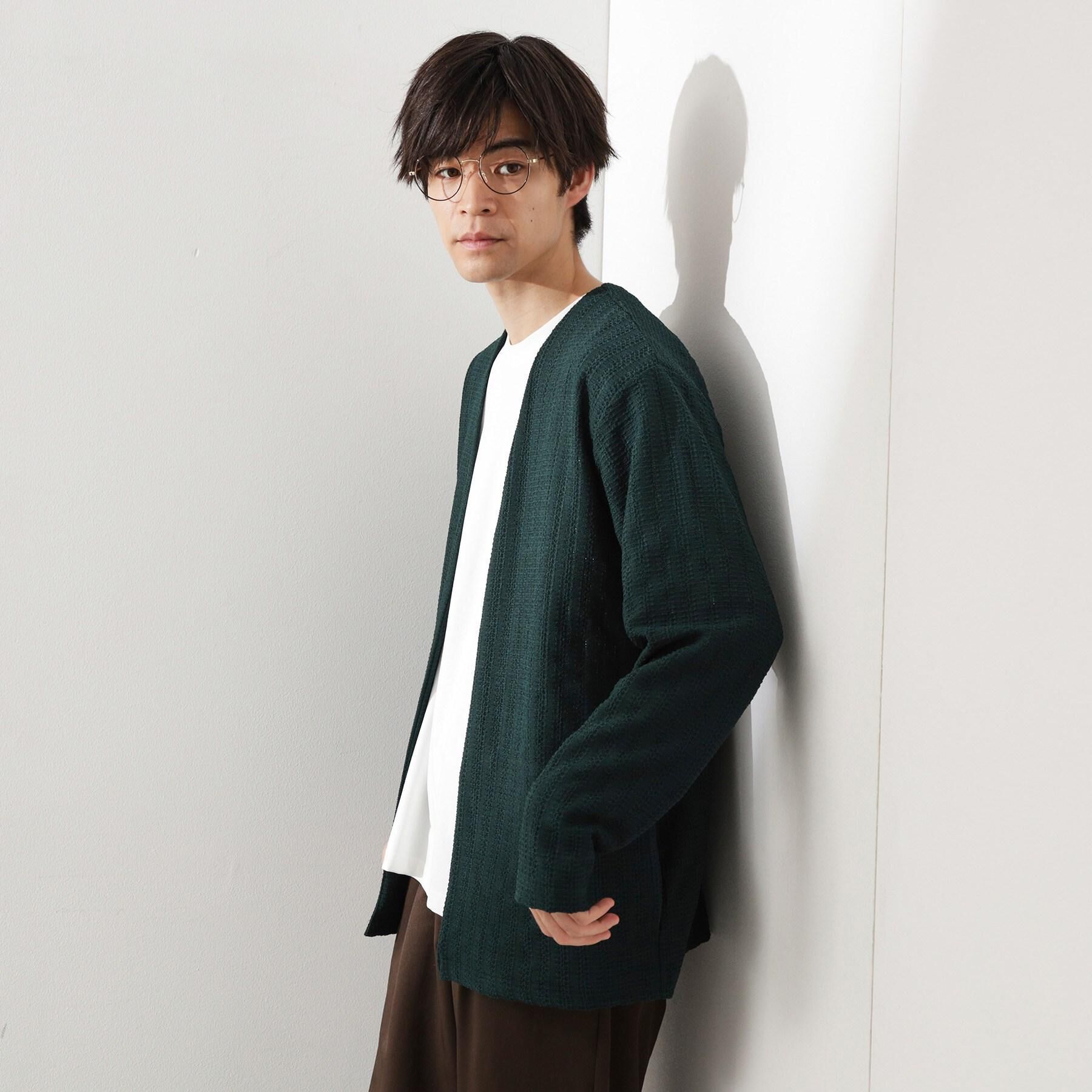 THE SHOP TK「【セットでお買い得！！】長袖カーディガン＋半袖Tシャツ　洗濯機OK/吸水速乾(Tシャツのみ)」|カーディガン|