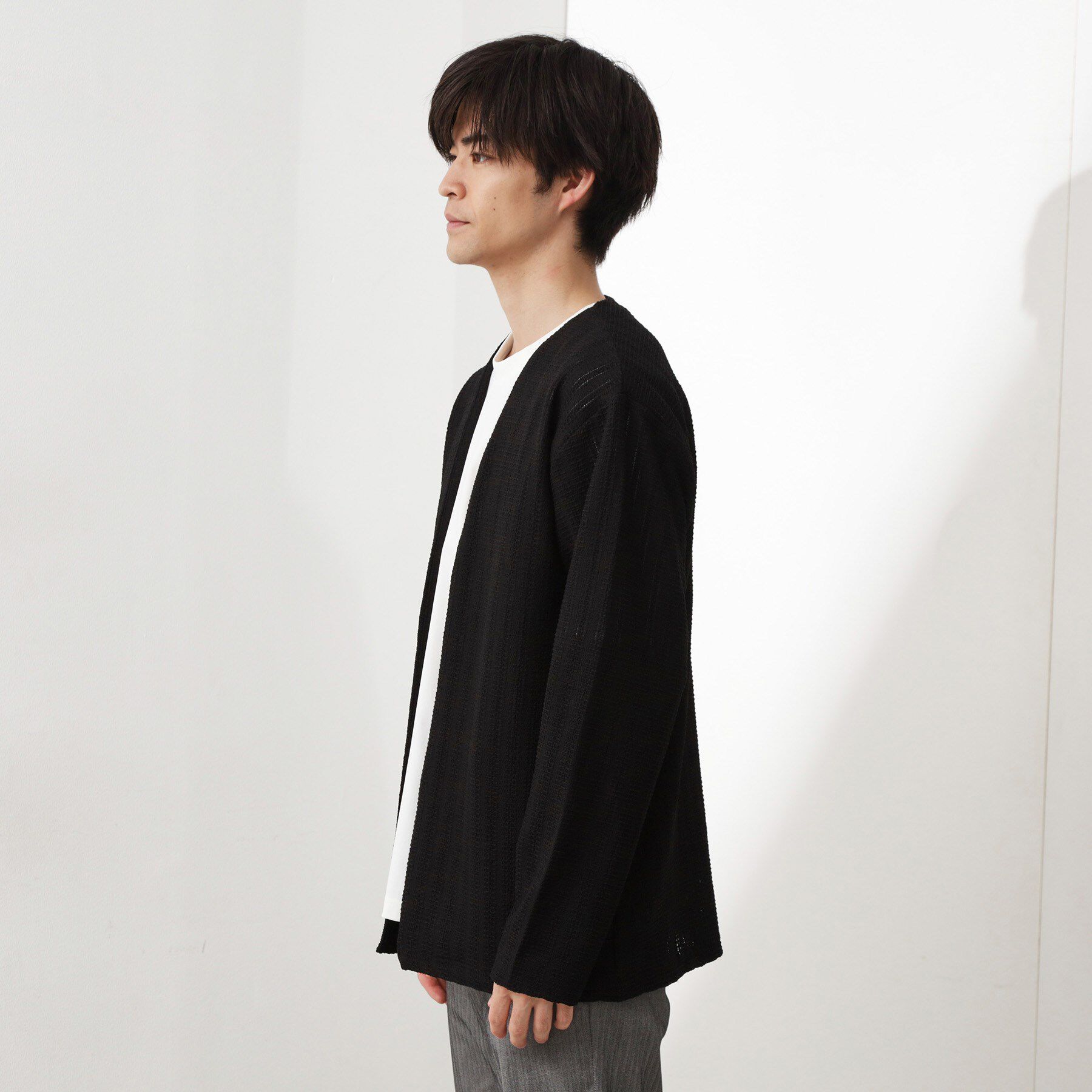 THE SHOP TK「【セットでお買い得！！】長袖カーディガン＋半袖Tシャツ　洗濯機OK/吸水速乾(Tシャツのみ)」|カーディガン|