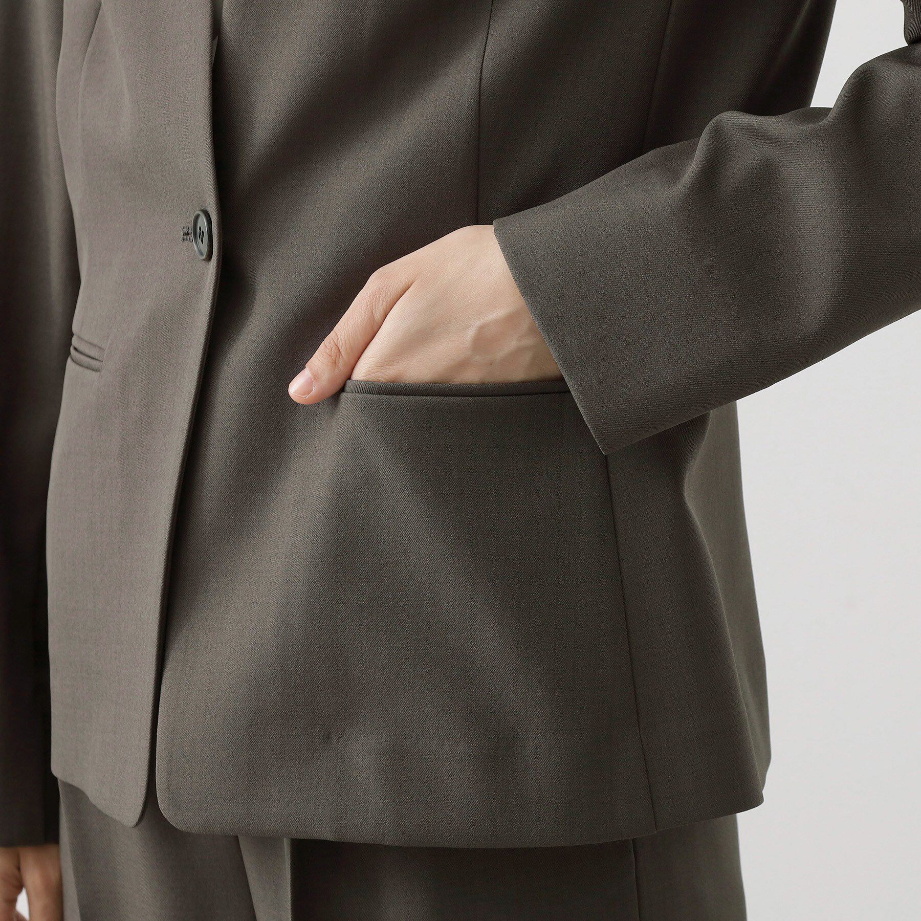 THE SHOP TK「ノーカラージャケット【セットアップ可】」|ノーカラージャケット|