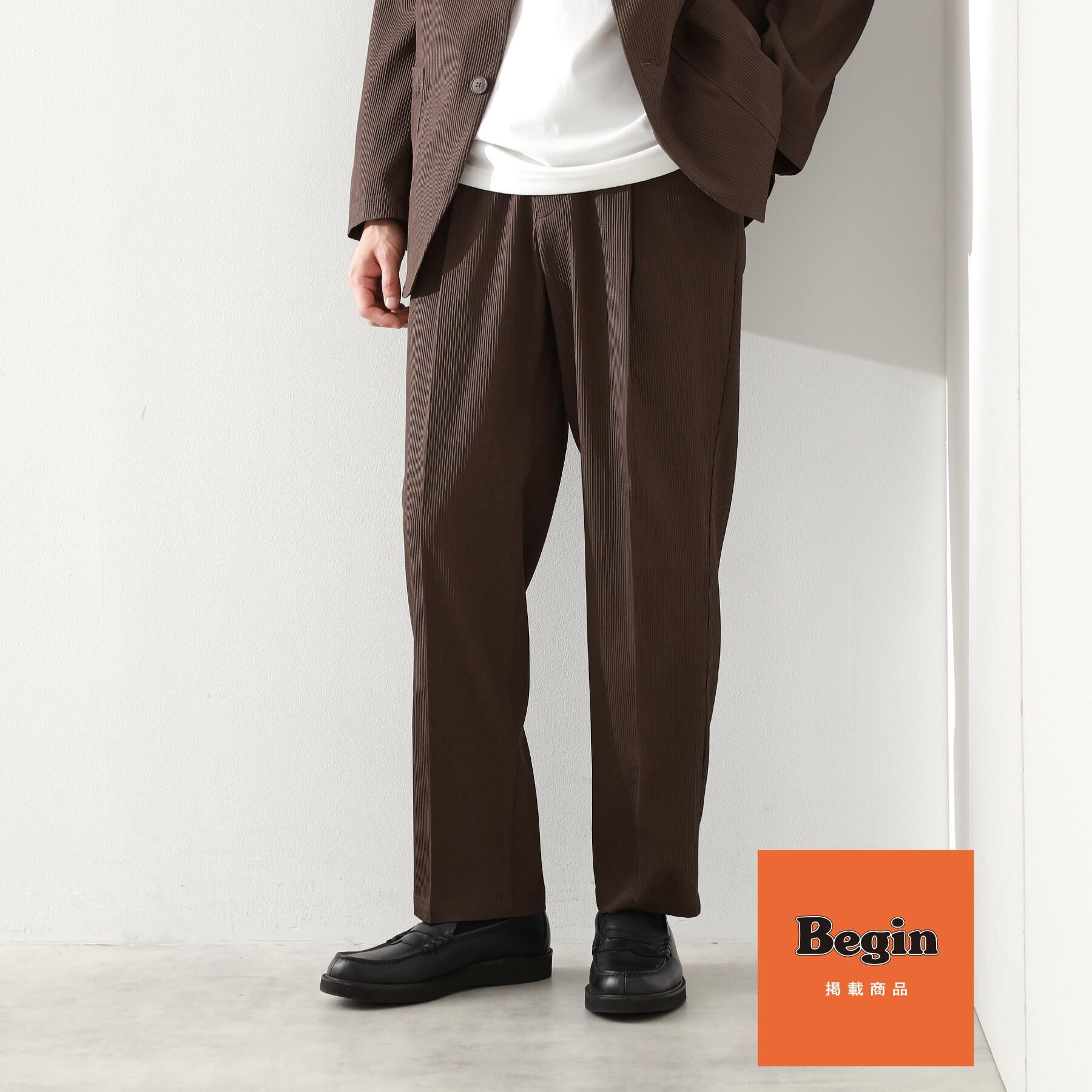 THE SHOP TK「【Begin/ビギン10月号掲載】楊柳スマートイージーパンツ　軽量/洗濯機OK/セットアップ可」|その他|ブラウン(044)