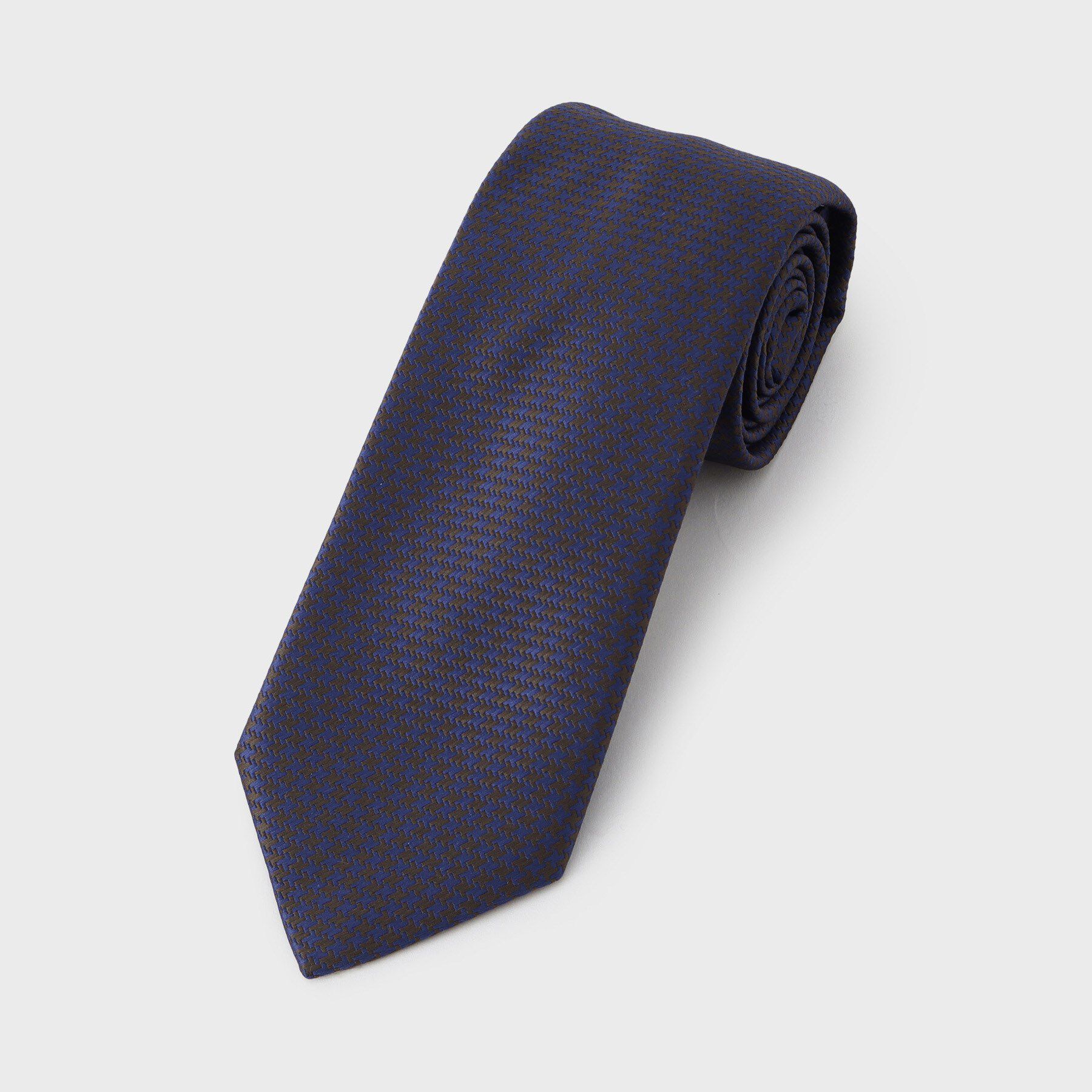 THE SHOP TK「千鳥柄ネクタイ 【洗濯機OK】」|ネクタイ・蝶ネクタイ|ブラウン(443)