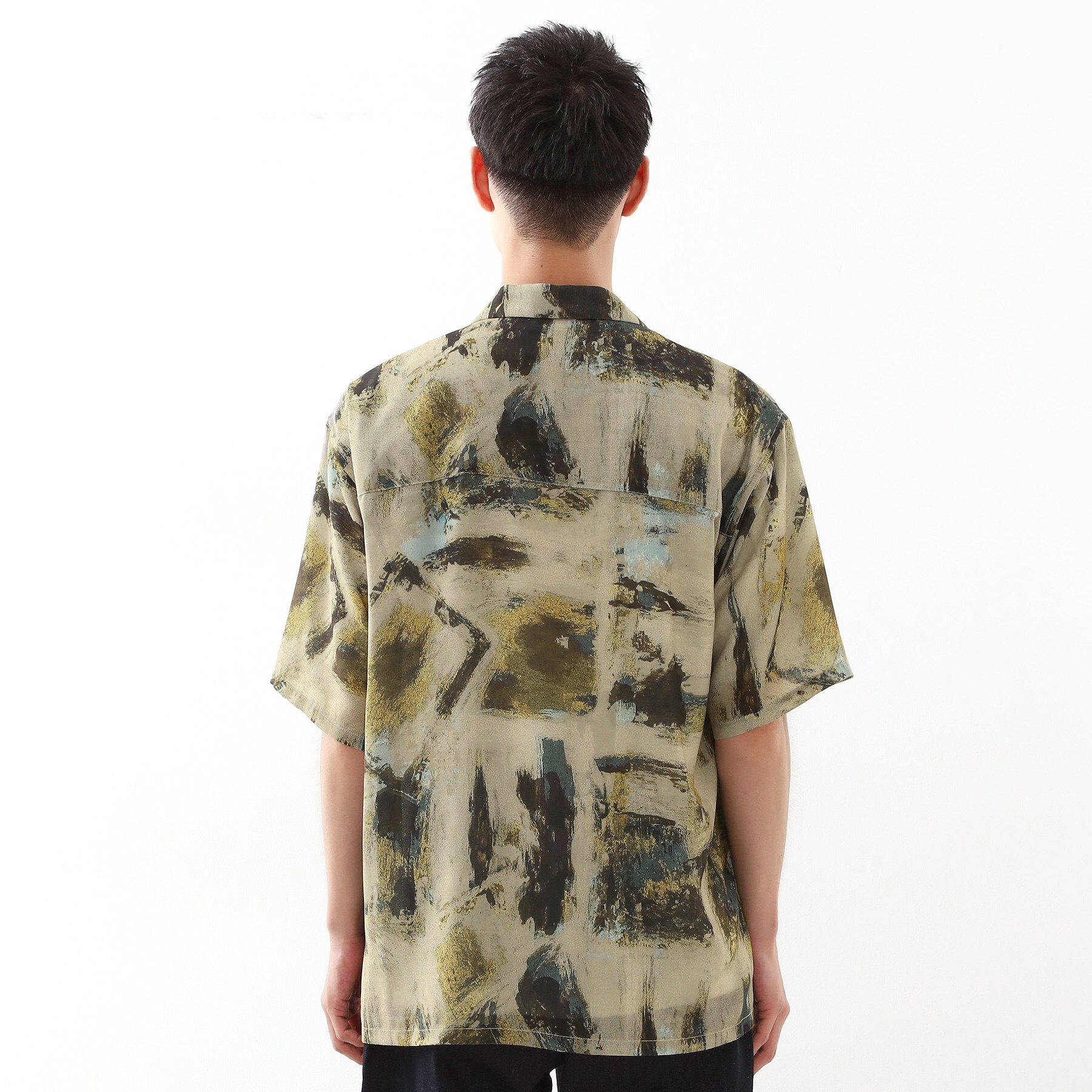 THE SHOP TK「アートプリントメッシュ半袖シャツ　【洗濯機OK】」|シャツ・ブラウス|