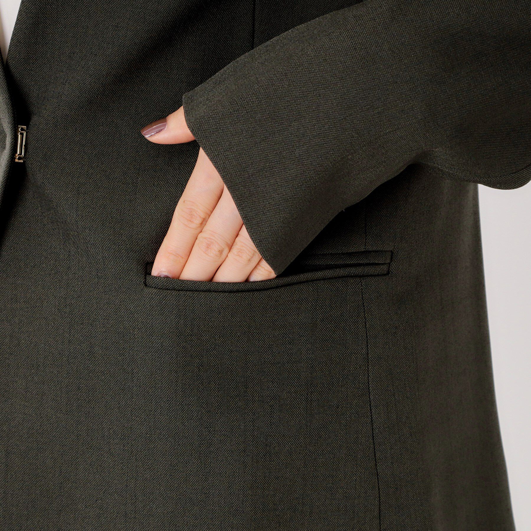 THE SHOP TK「ビジネスノーカラージャケット【セットアップ可/洗える】/CAVIANシリーズ」|ノーカラージャケット|