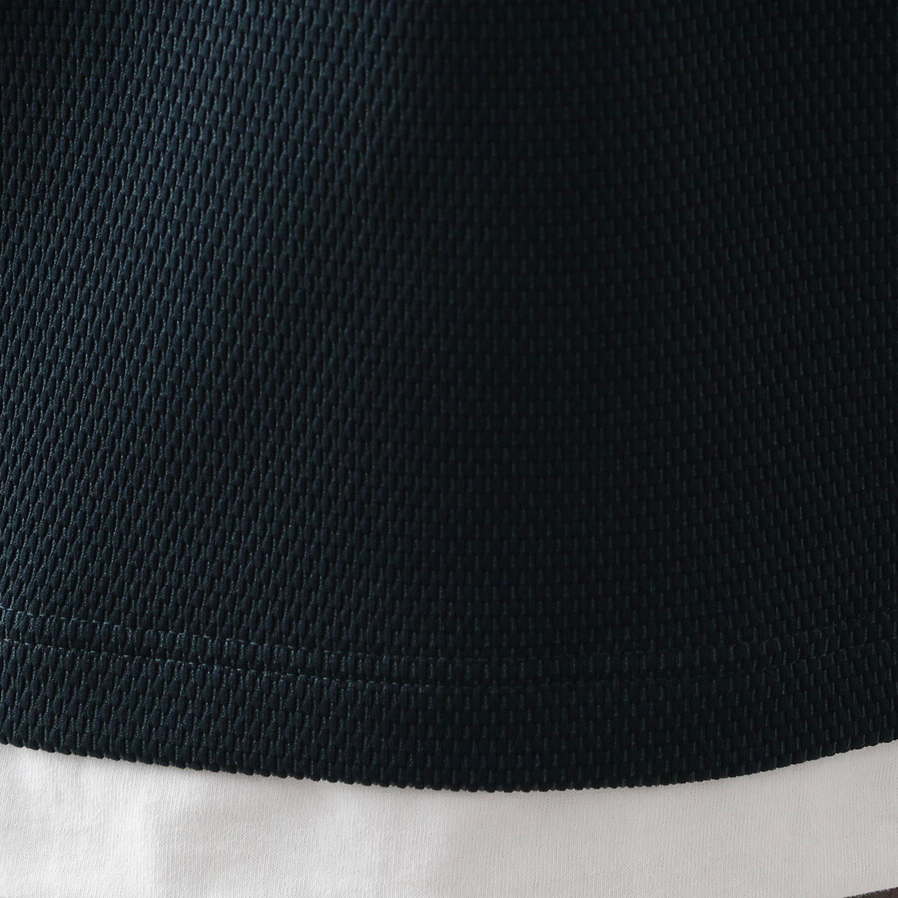 THE SHOP TK「【一枚でコーディネートが完成！】レイヤード風キーネック長袖Tシャツ 洗濯機OK」|Tシャツ・カットソー|