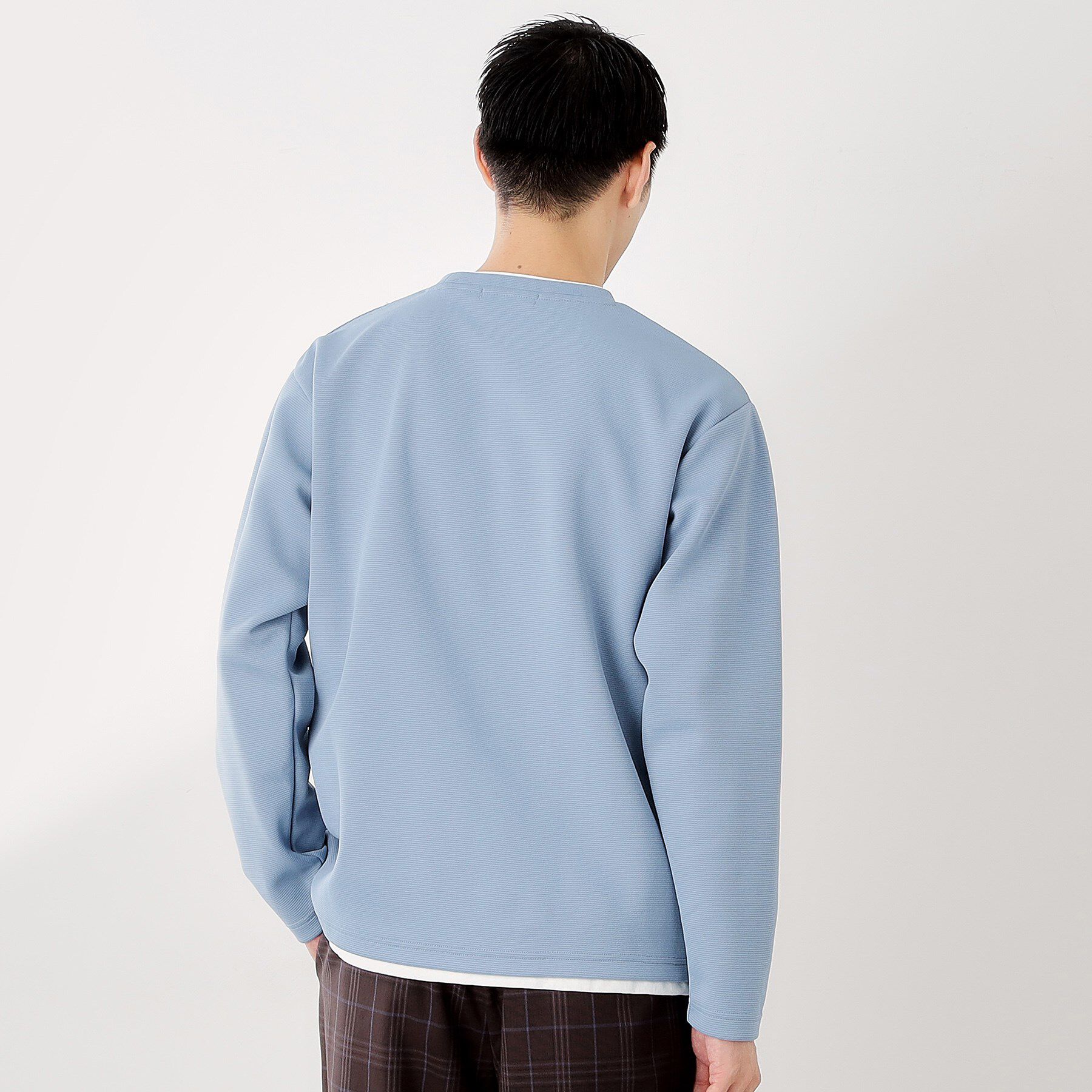 THE SHOP TK「【ラクして決まる！】レイヤード風長袖Tシャツ 洗濯機OK」|Tシャツ・カットソー|