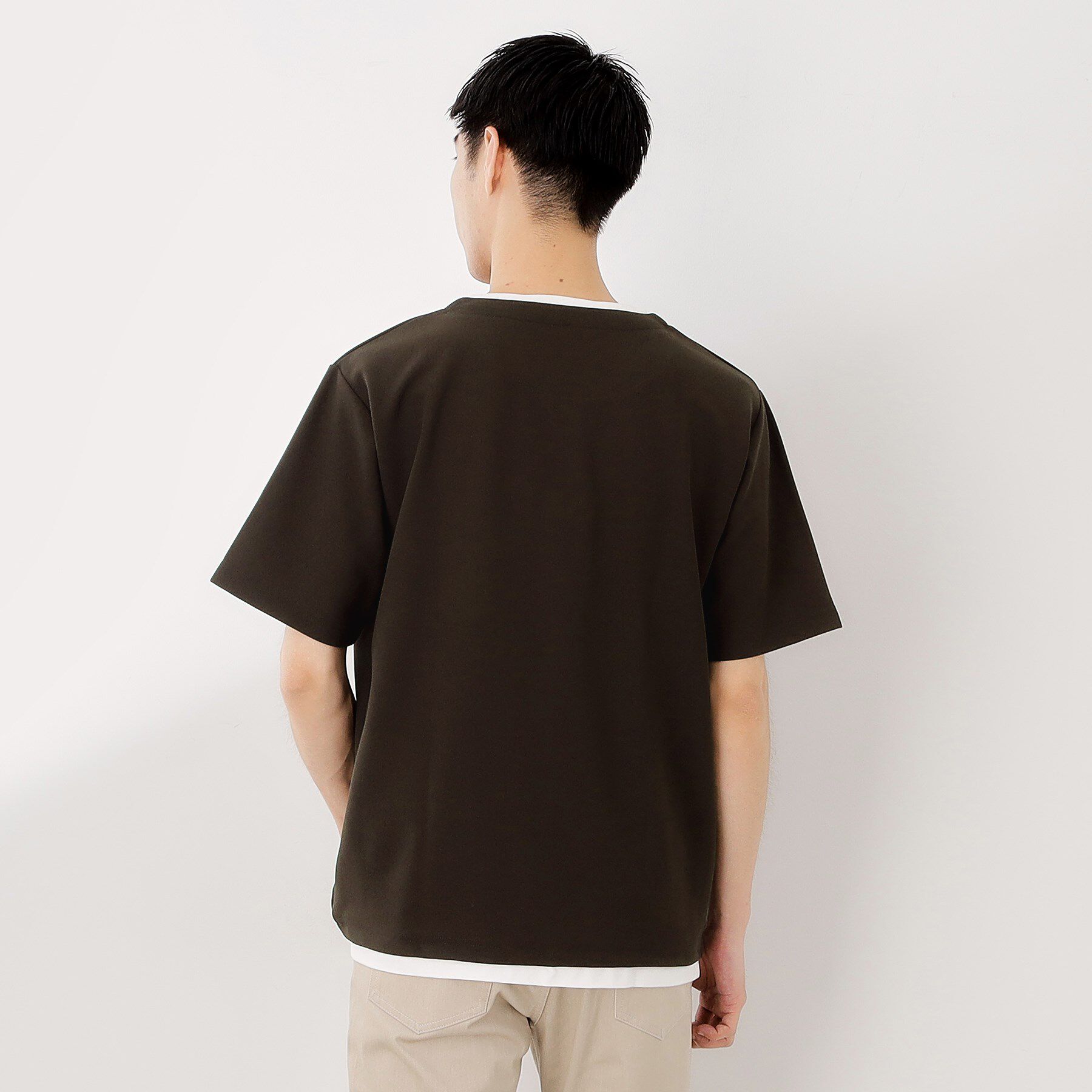 THE SHOP TK「ツイルキーネック半袖Tシャツ」|Tシャツ・カットソー|