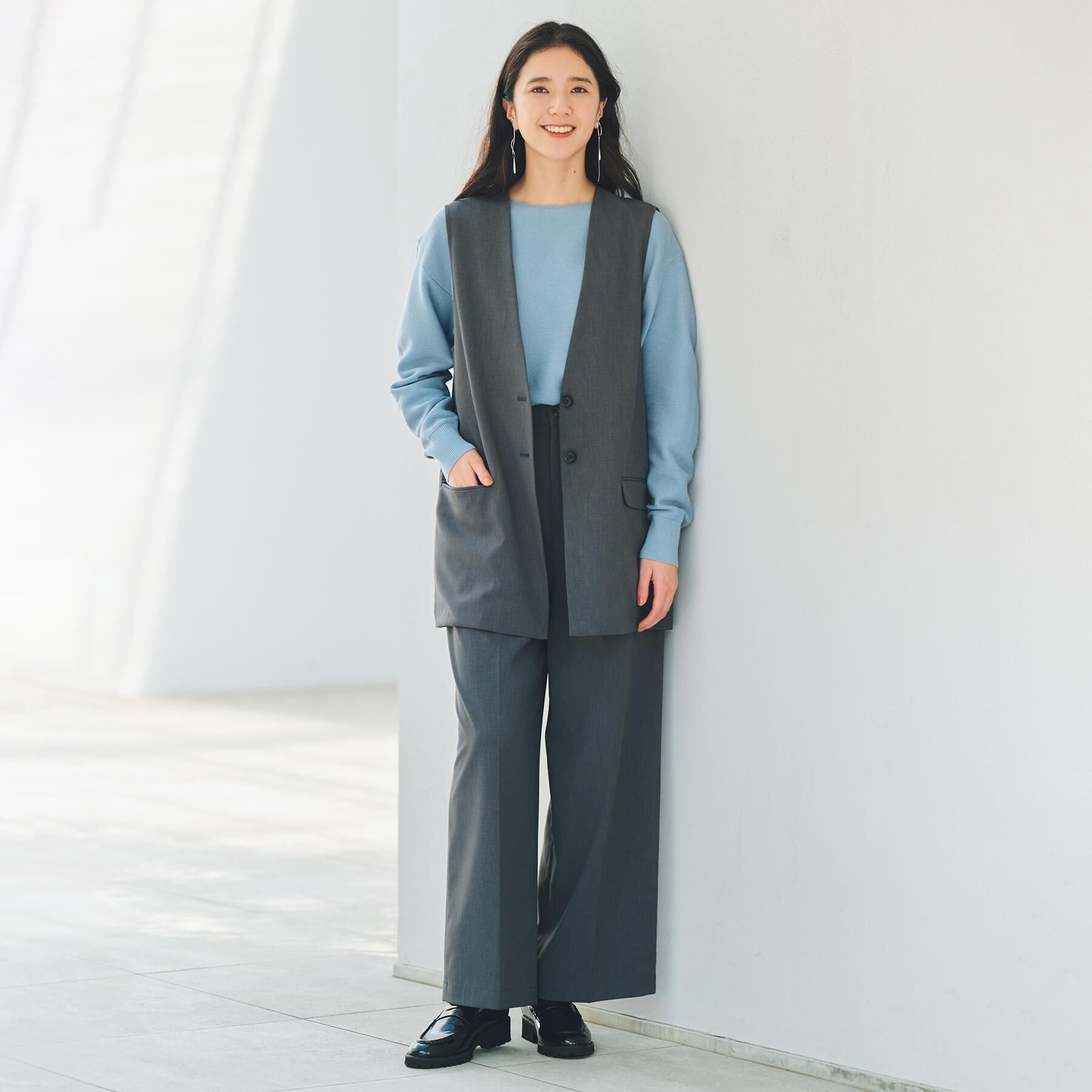 THE SHOP TK「【S-XLサイズ/選べる7色】どこから見ても美しい ガーターニット/毛玉になりにくい/洗濯機OK」|ニット・セーター|