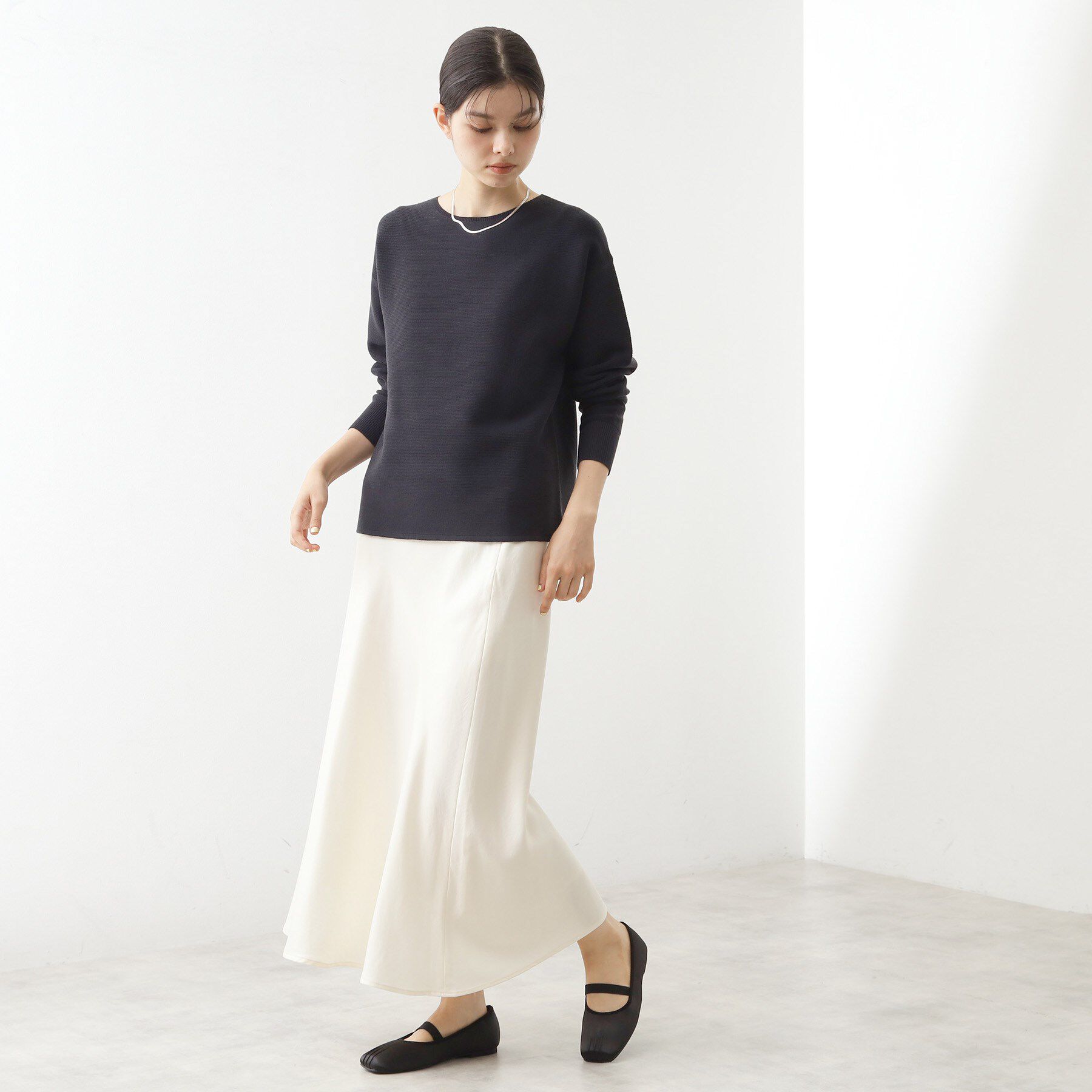 THE SHOP TK「サテンAラインスカート【洗える】」|スカート|