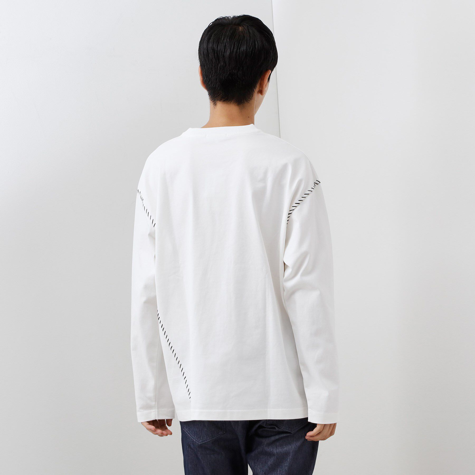 THE SHOP TK「ハンドステッチ長袖Tシャツ 【洗濯機OK】」|Tシャツ・カットソー|