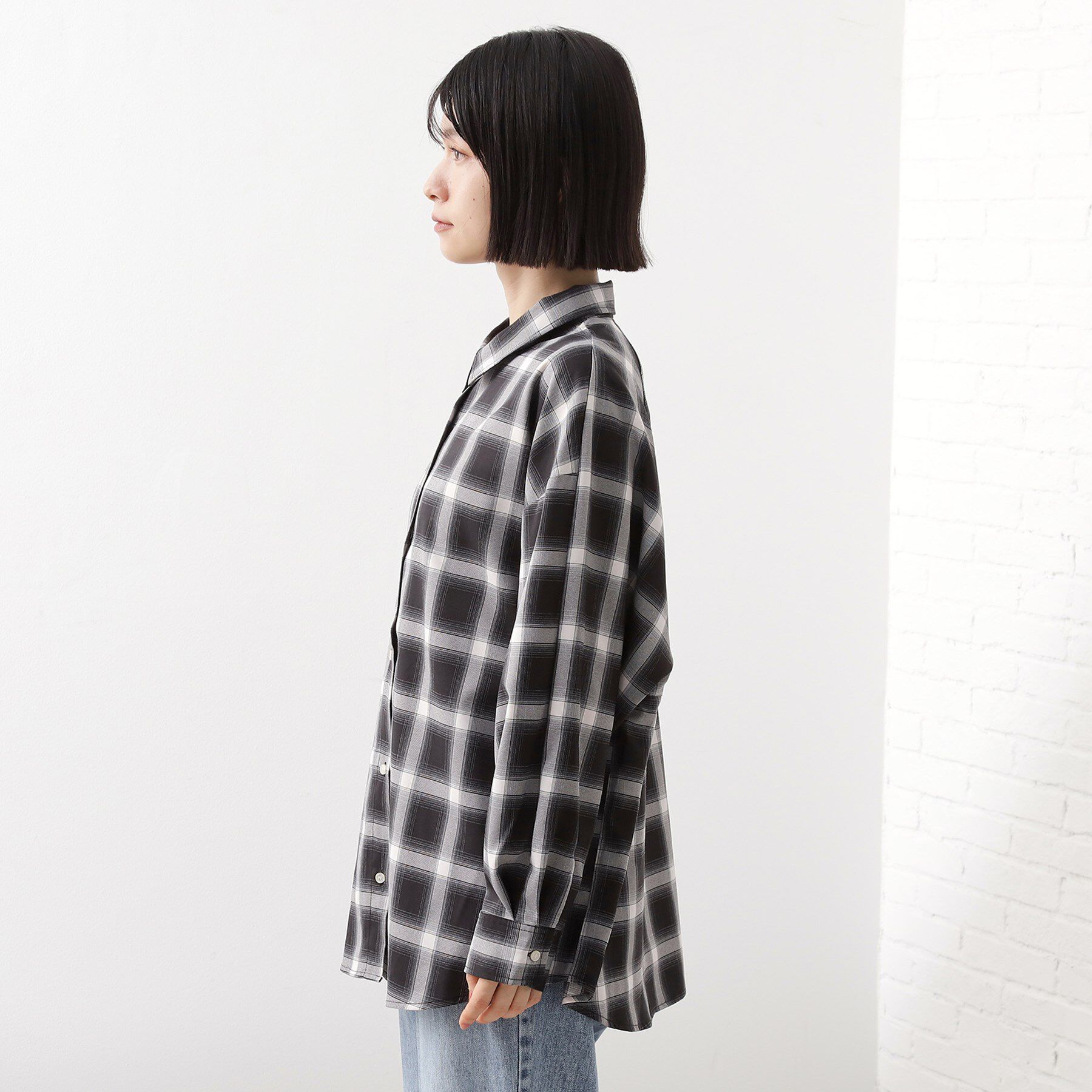 THE SHOP TK「【即戦力/軽羽織】チェックドルマンシャツ」|シャツ・ブラウス|