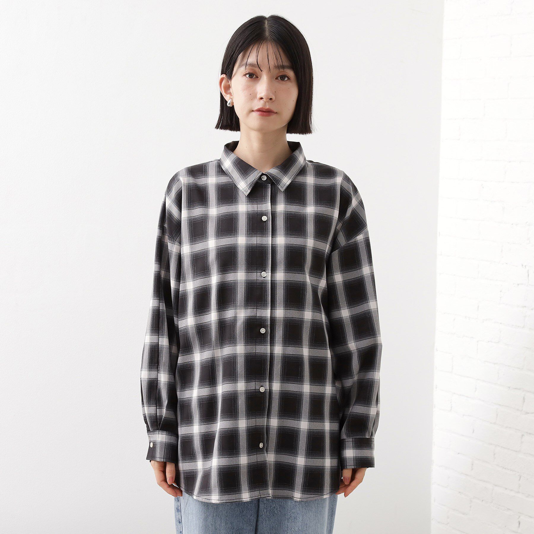 THE SHOP TK「【即戦力/軽羽織】チェックドルマンシャツ」|シャツ・ブラウス|