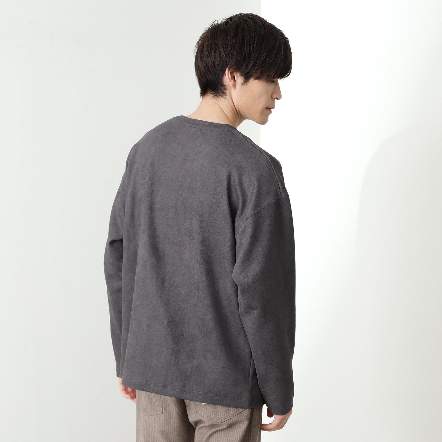 THE SHOP TK「スエード フォトプリントスウェット 【洗濯機OK】」|Tシャツ・カットソー|