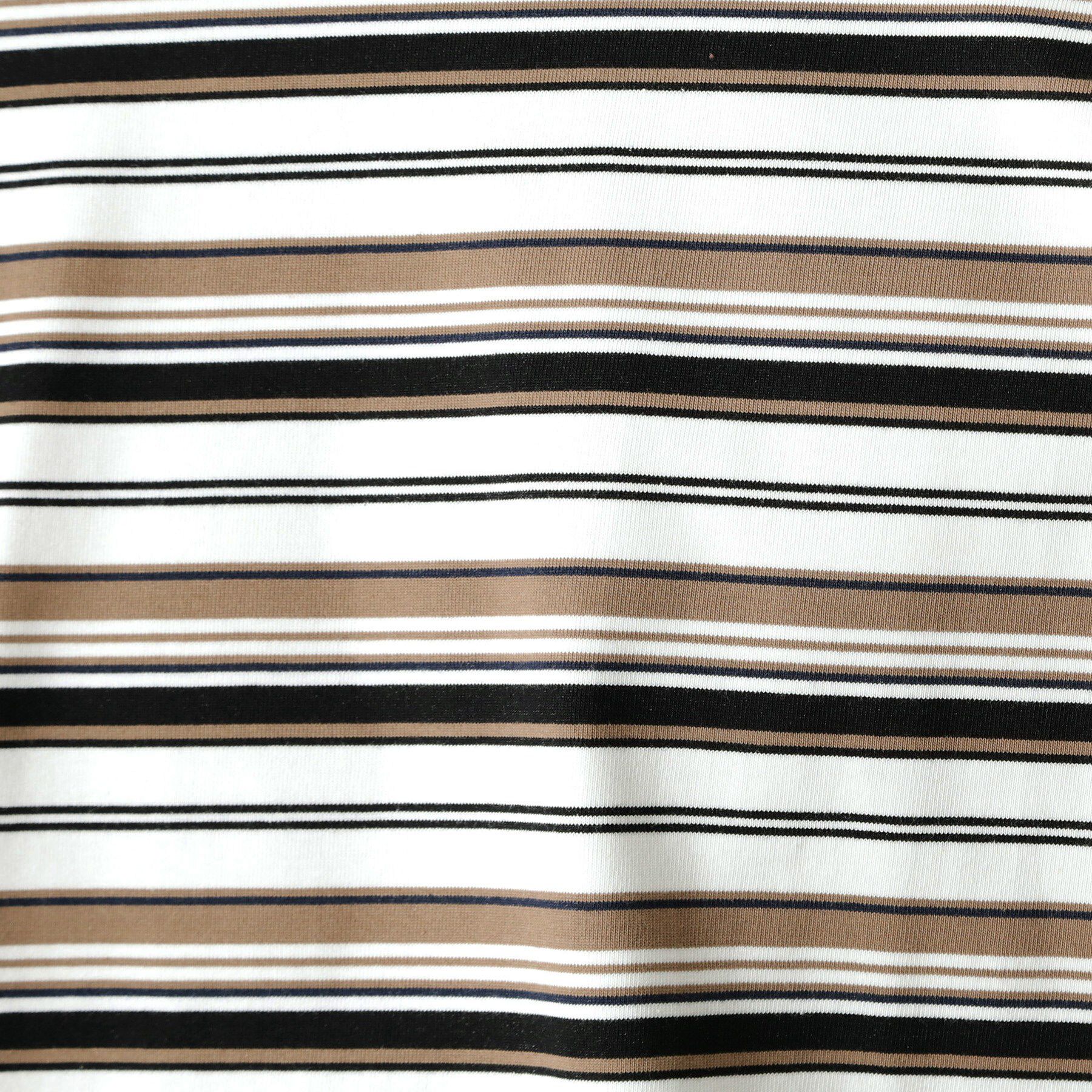 THE SHOP TK「ランダムボーダー長袖タフTシャツ 【洗濯機OK】」|Tシャツ・カットソー|