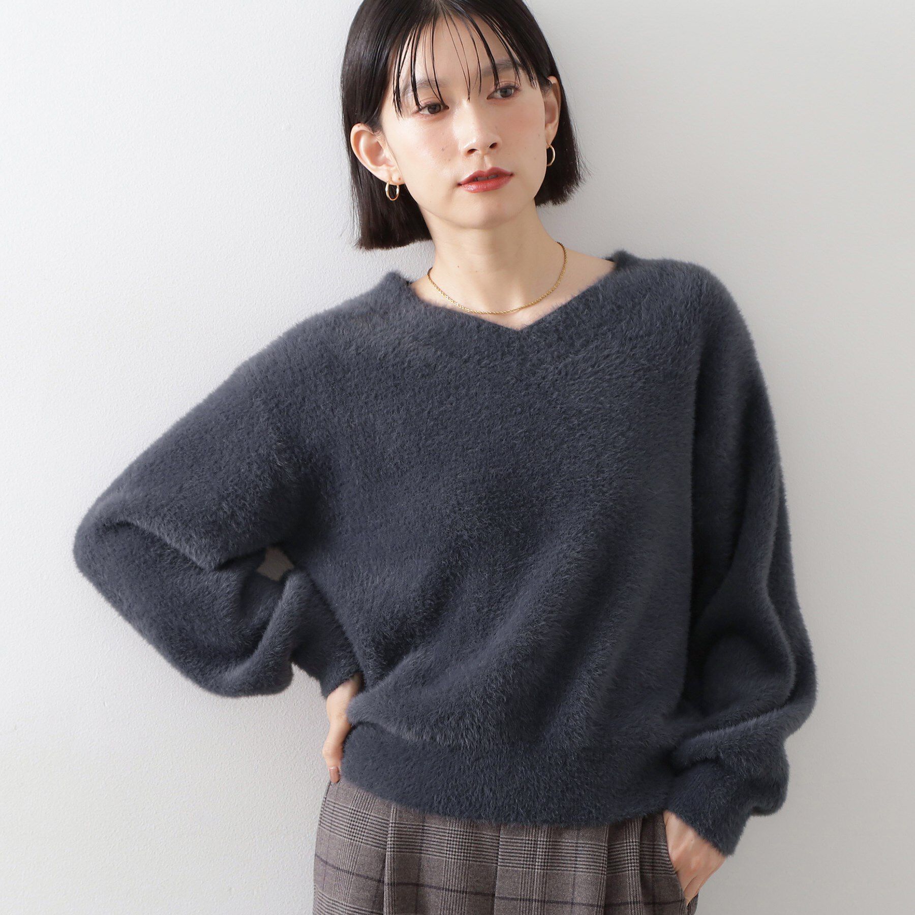 THE SHOP TK「【洗える】上品にきらめく フェザーラメニット」|ニット・セーター|スミクロ(018)