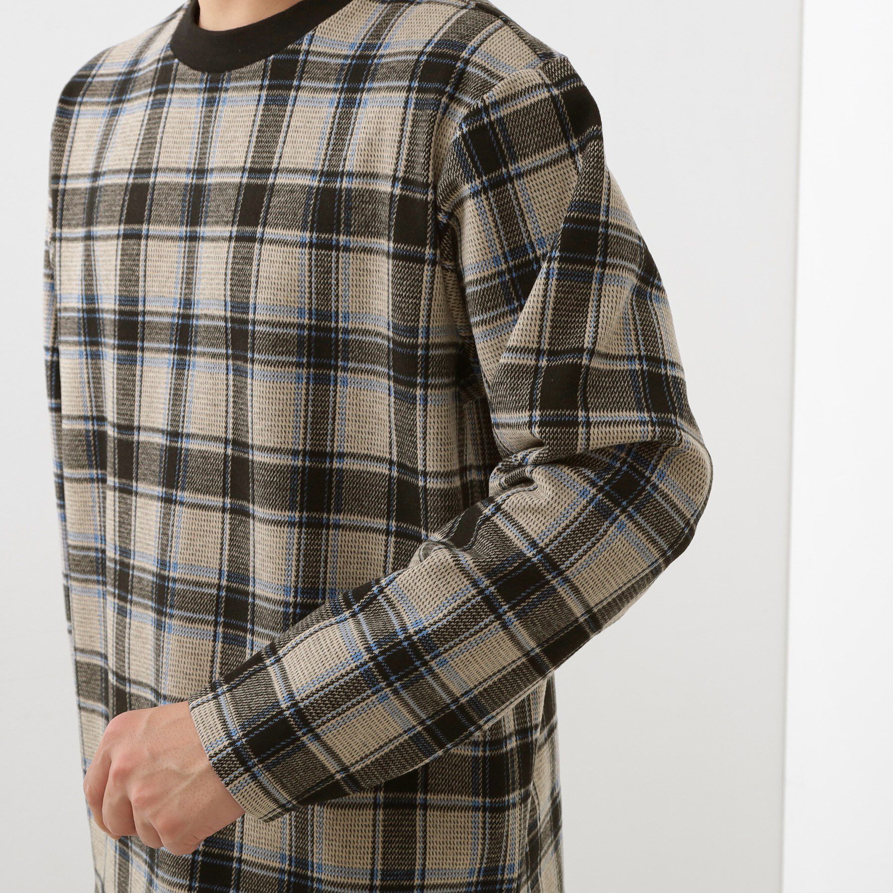 THE SHOP TK「チェックジャカードプルオーバー」|Tシャツ・カットソー|