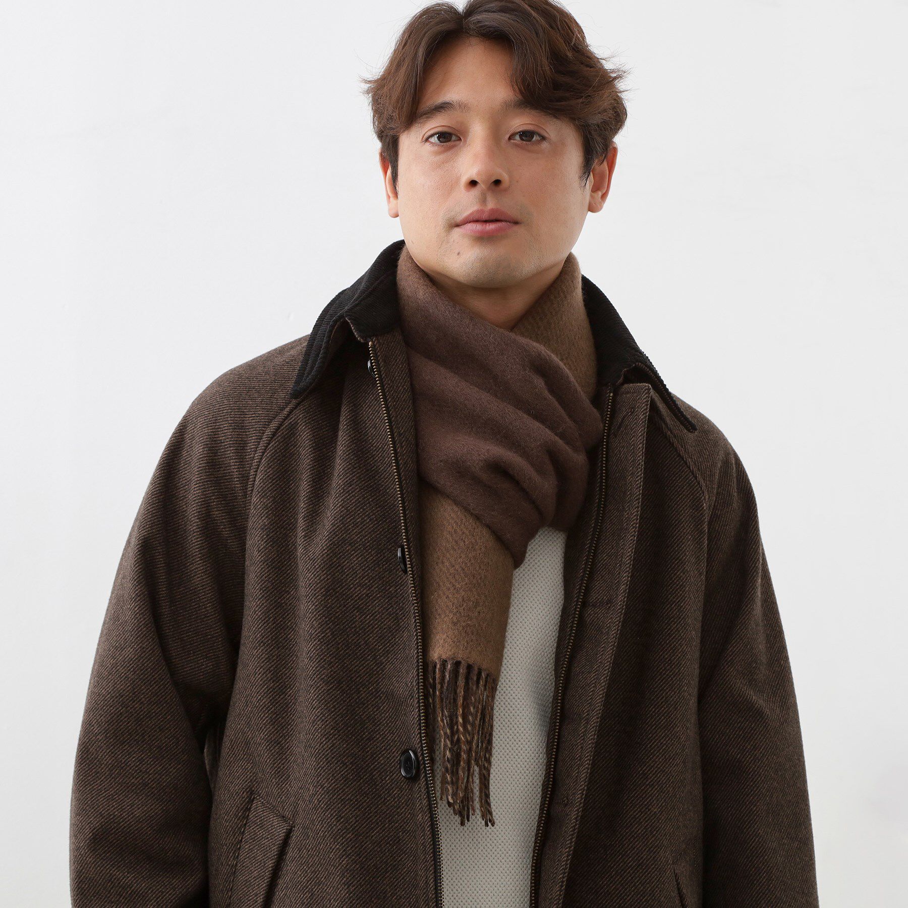 THE SHOP TK「ウールリバーシブルマフラー」|ストール|