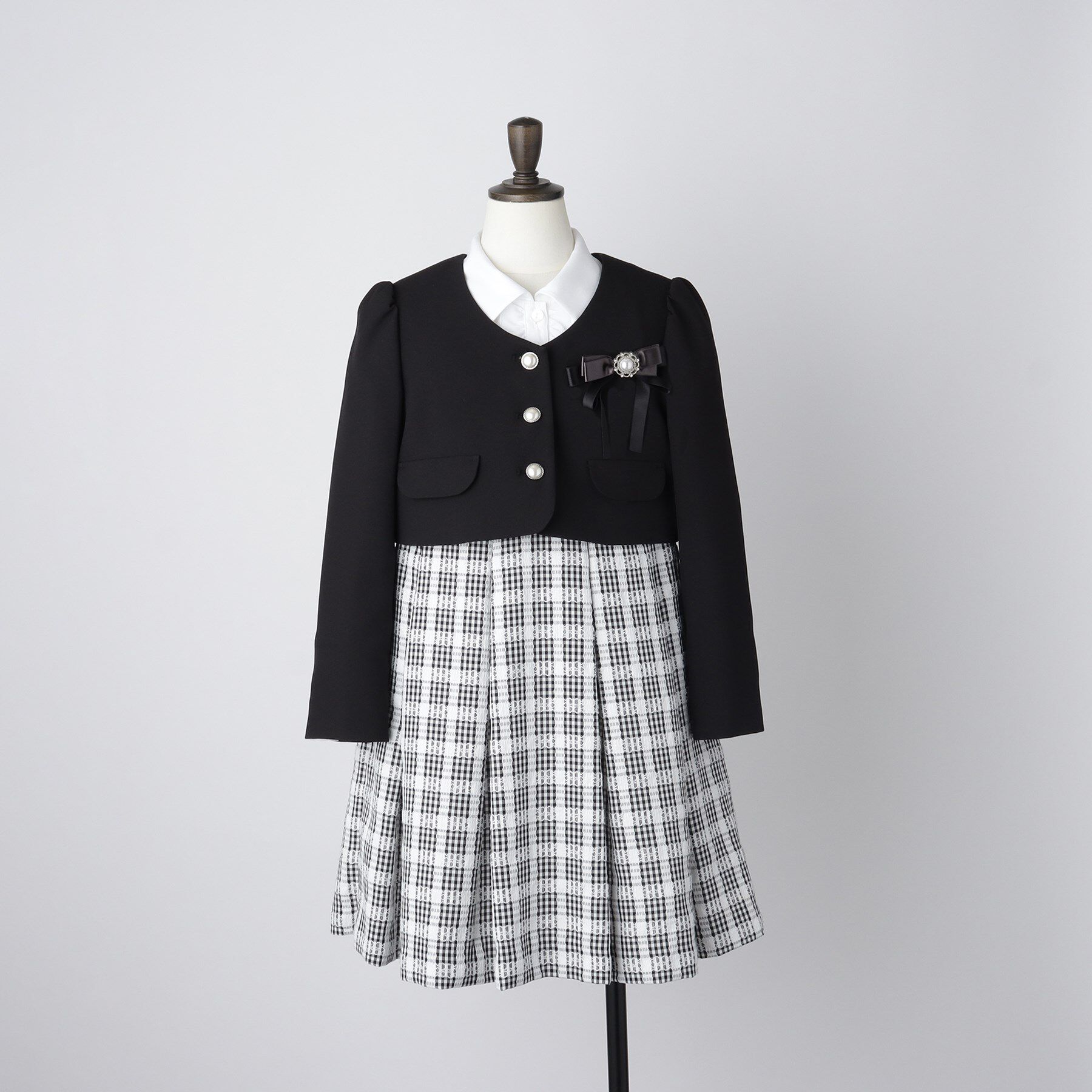 THE SHOP TK「【120-130/3点セット】ジャケット＆チェックワンピース/入園・卒園・入学」|ワンピース|