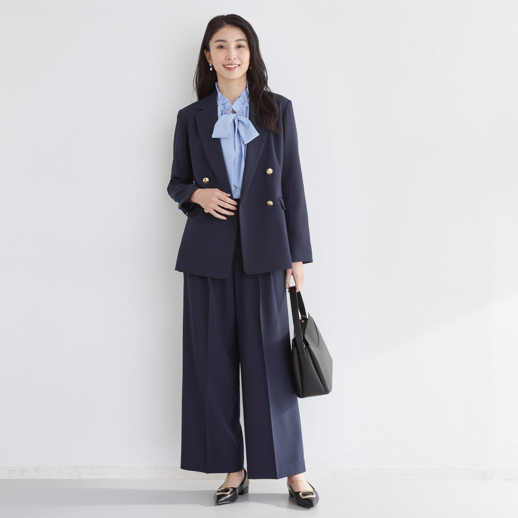 THE SHOP TK「【通勤にもデイリーにも】CAVIAN 金ボタンダブルブレストジャケット」|テーラードジャケット|