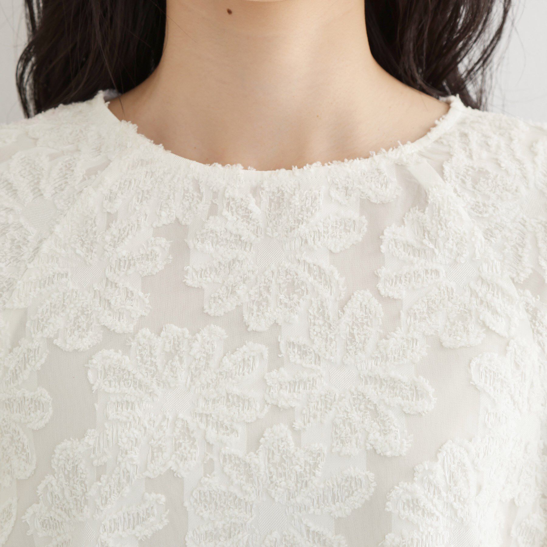 THE SHOP TK「【フォーマルにもカジュアルにも】花柄ジャカードブラウス」|シャツ・ブラウス|