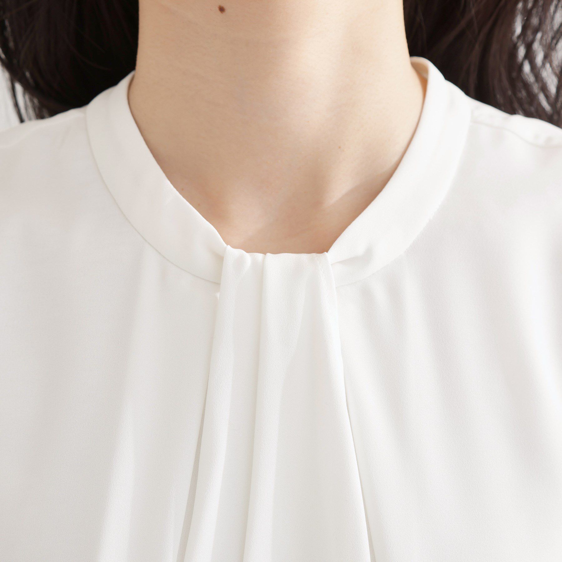 THE SHOP TK「バー付きラッフルタイブラウス」|シャツ・ブラウス|