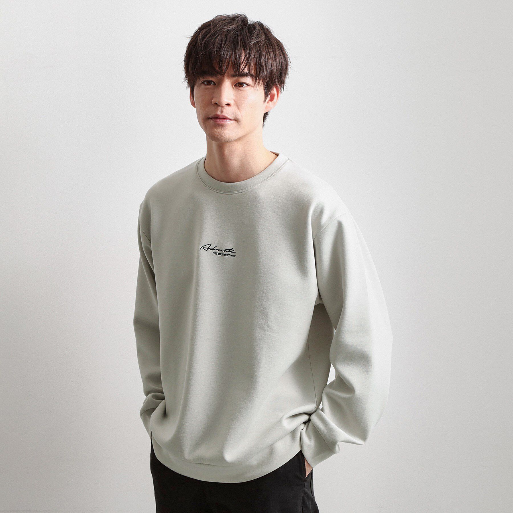 THE SHOP TK「【クリーンで大人っぽい】ロゴスウェット 洗濯機OK」|パーカー|ライトグレー(011