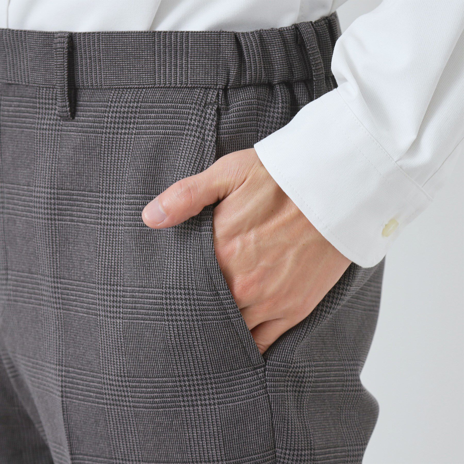 THE SHOP TK「【セットアップ可/防シワ/洗濯機OK】AVANT WOOLYグレンチェックスラックス」|その他|