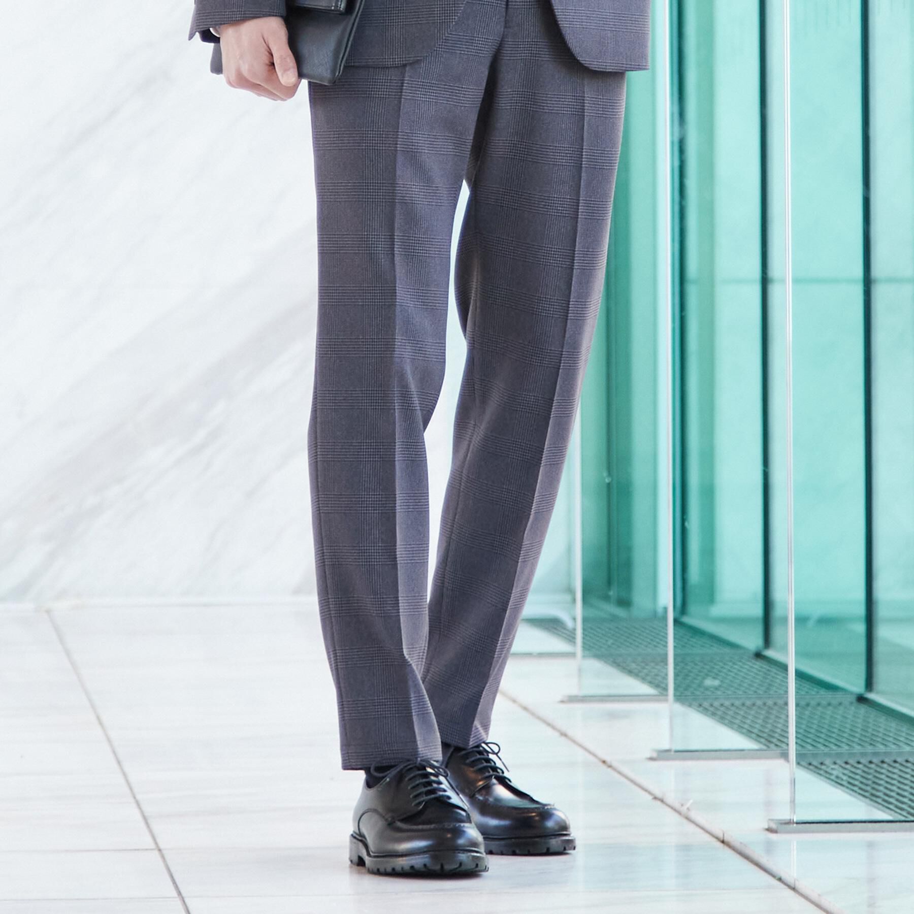 THE SHOP TK「【セットアップ可/防シワ/洗濯機OK】AVANT WOOLYグレンチェックスラックス」|その他|